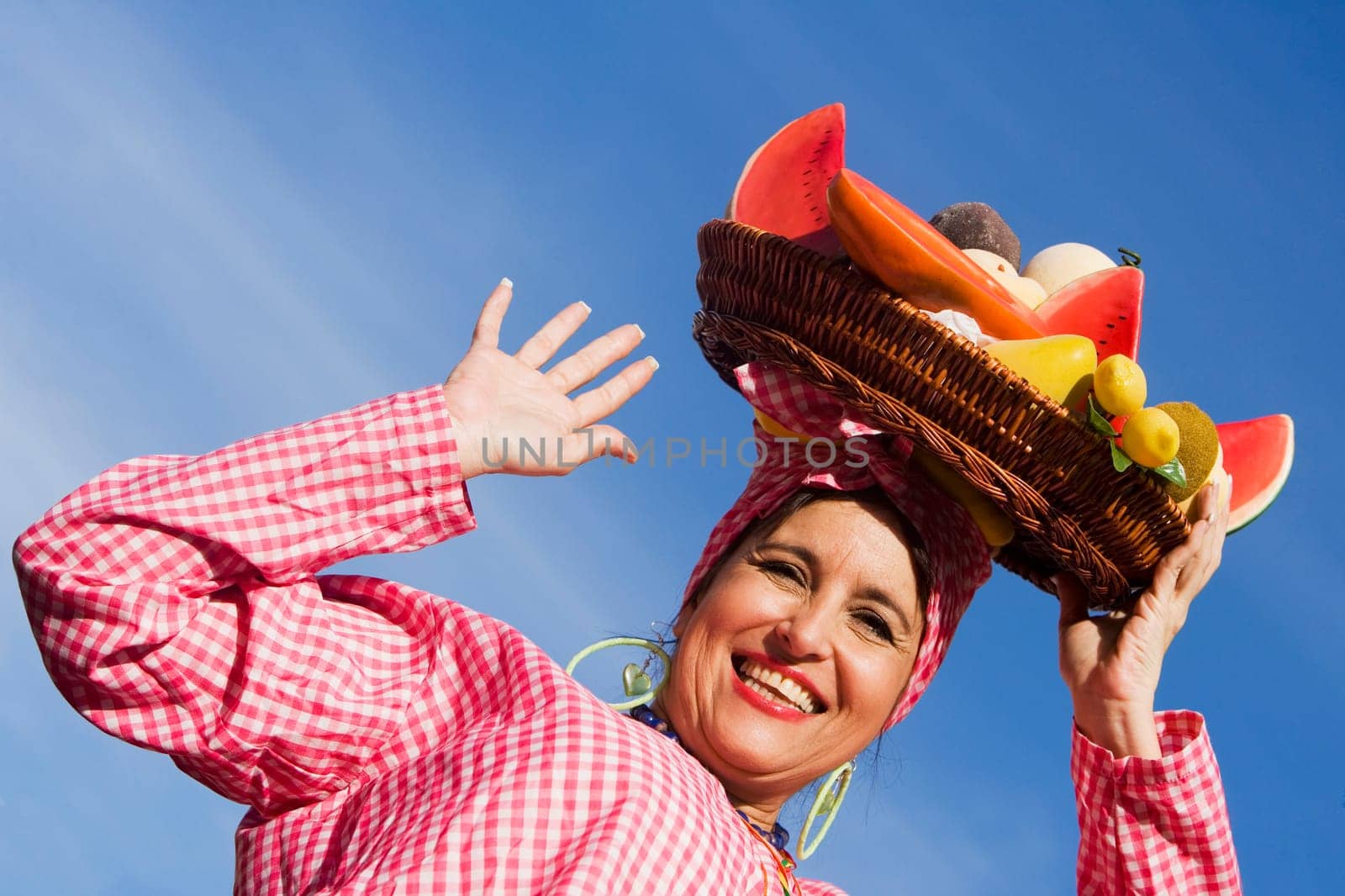 Portrait of a mature woman selling fruits