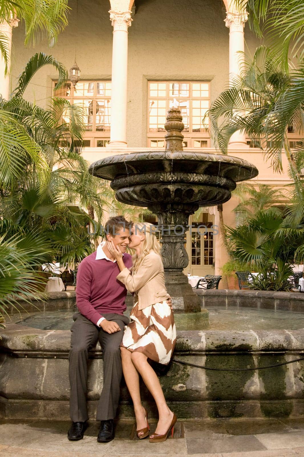 Couple romancing in a hotel, Biltmore Hotel, Coral Gables, Florida, USA