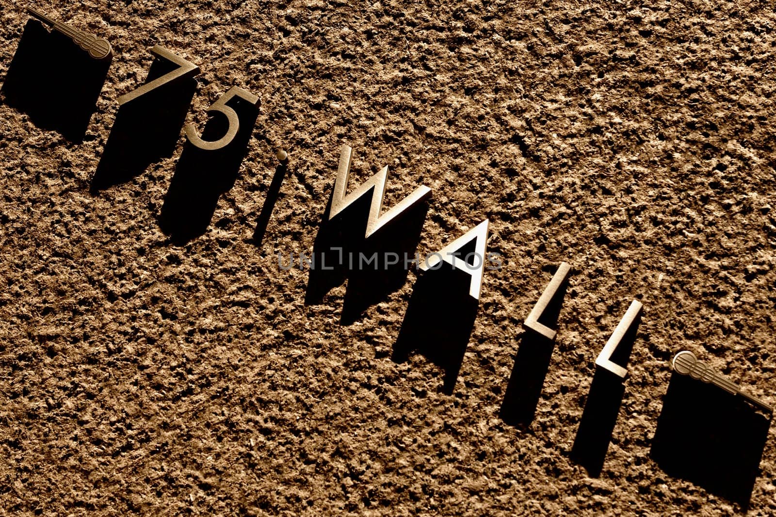 Text and number mounted on a wall, Wall Street, Manhattan, New York City, New York State, USA