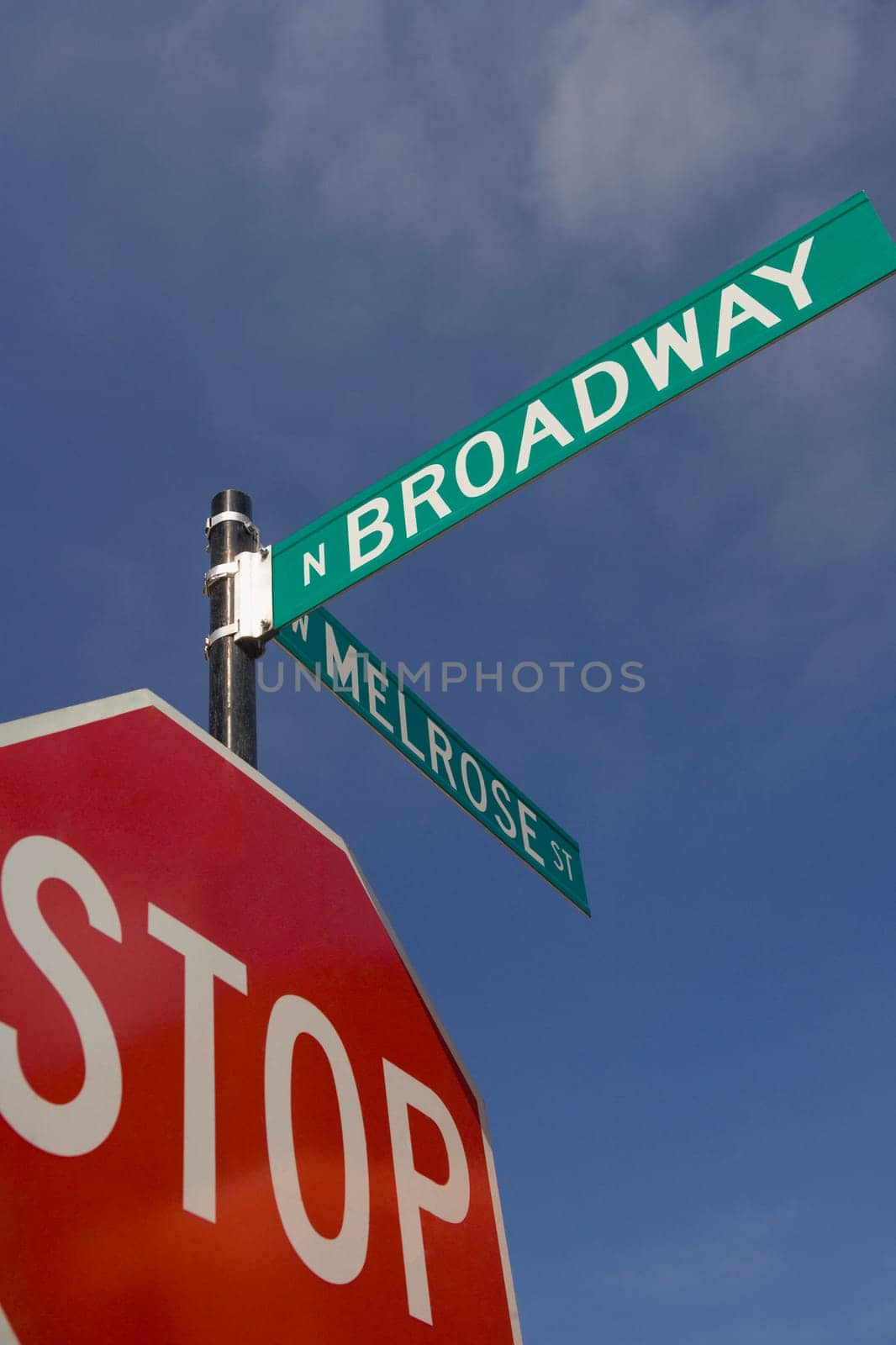 Close_up of a stop signboard, Boystown, Northalsted, Chicago, Illinois, USA
