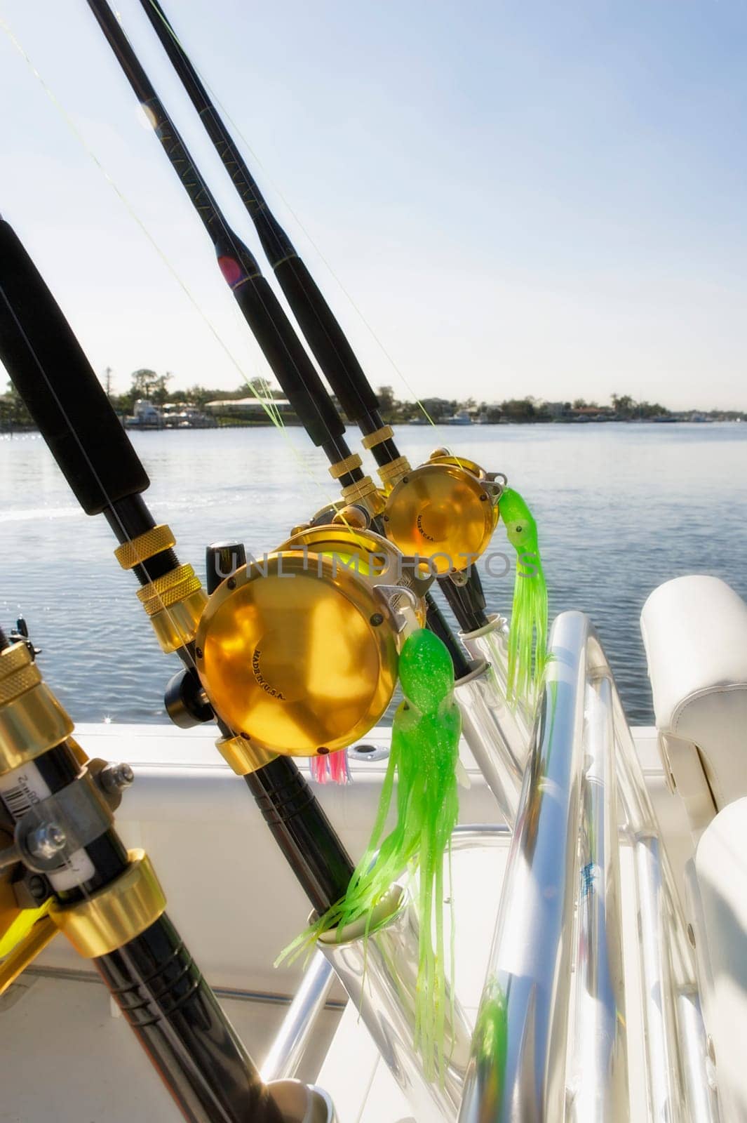 Fishing rods in a boat