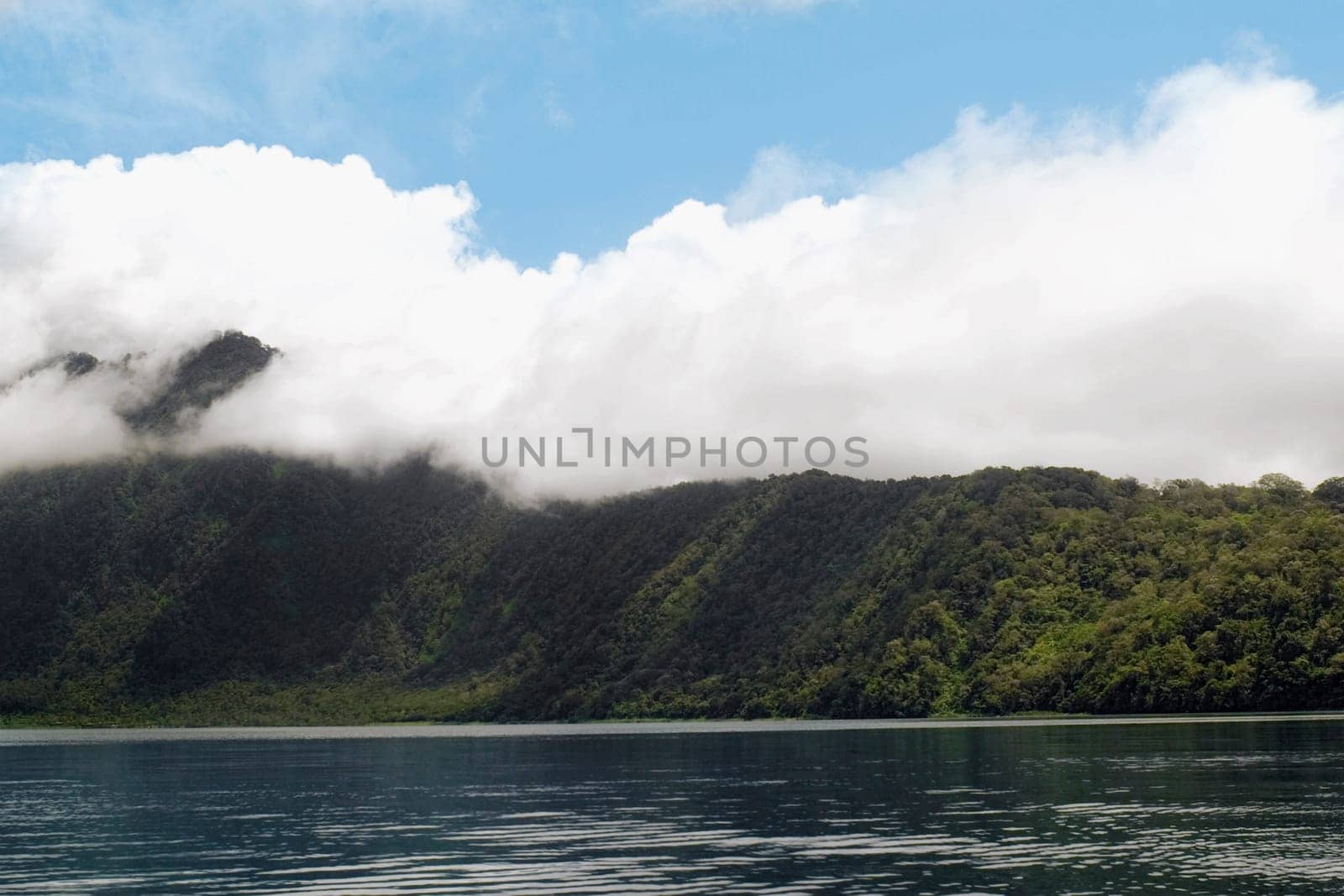 Clouds over a hill, Tahiti, French Polynesia