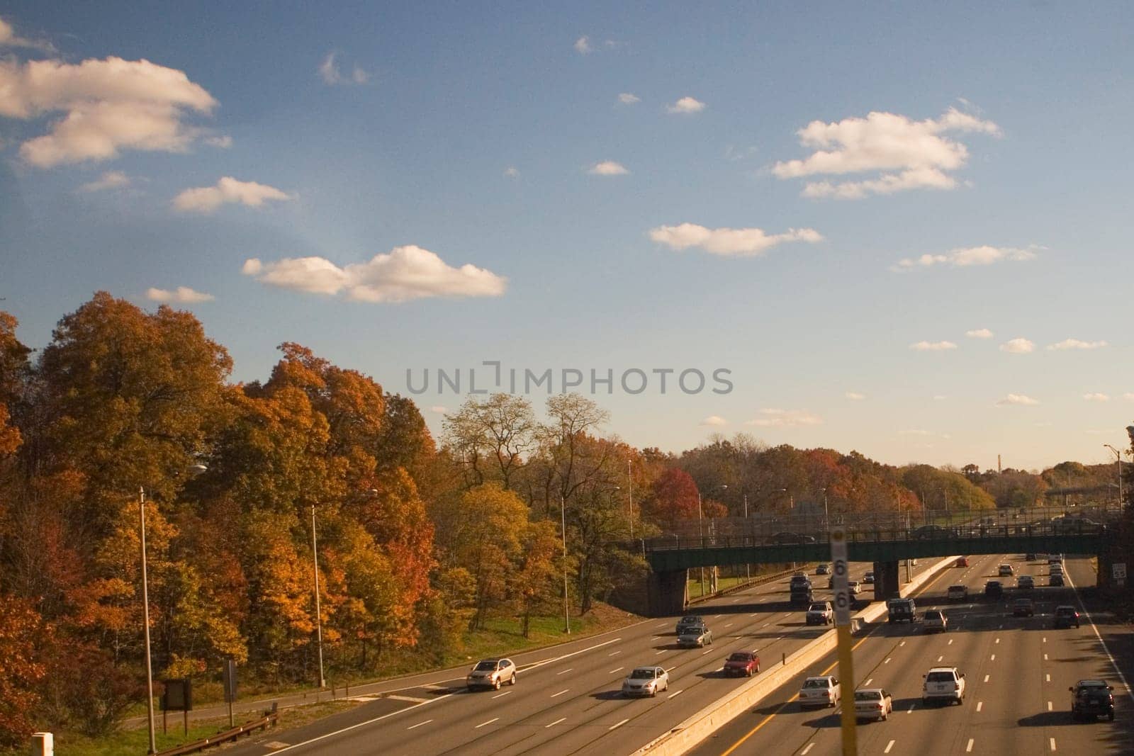 High angle view of traffic on a highway