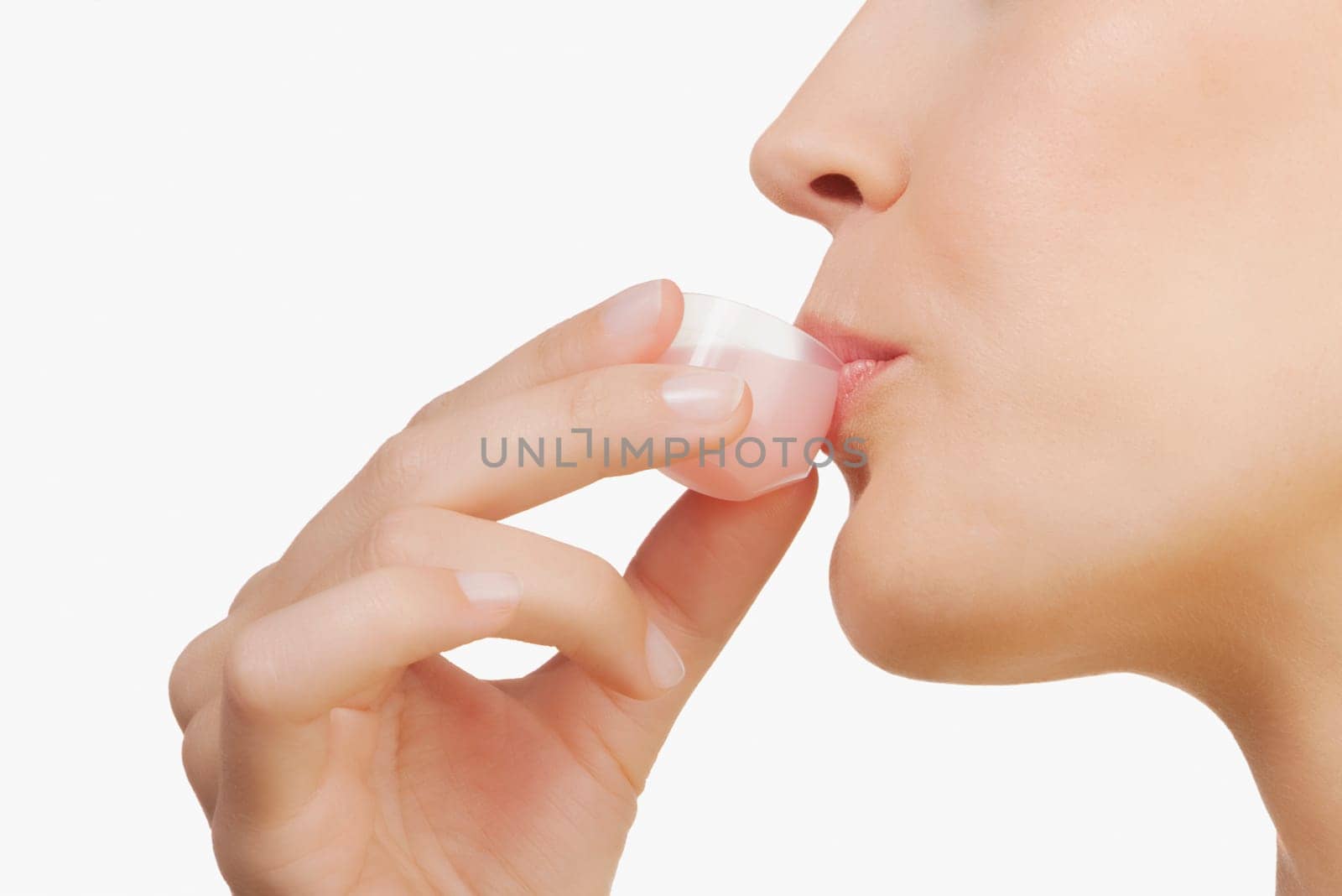 Woman taking medicine