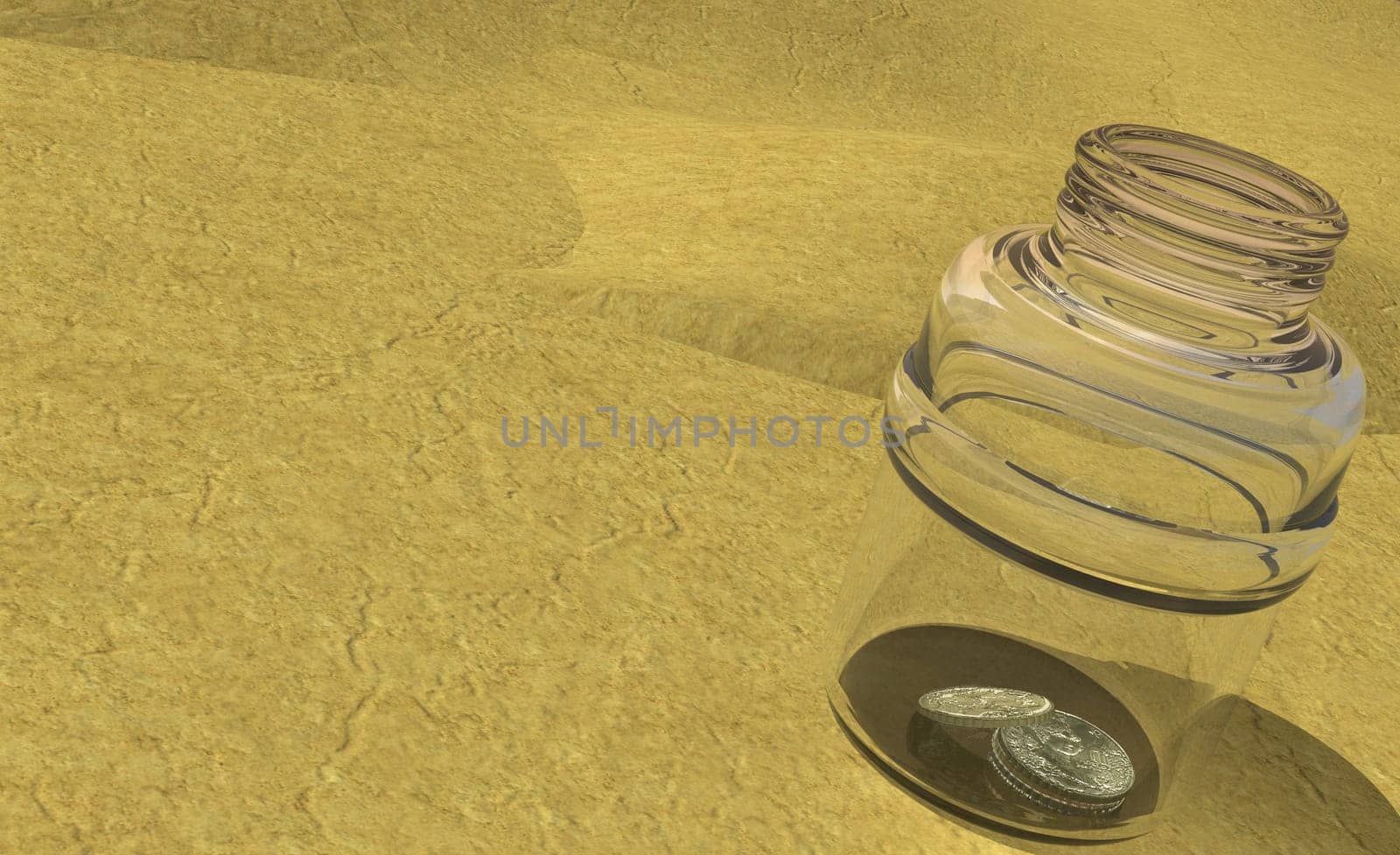 Close-up of coins in an open jar