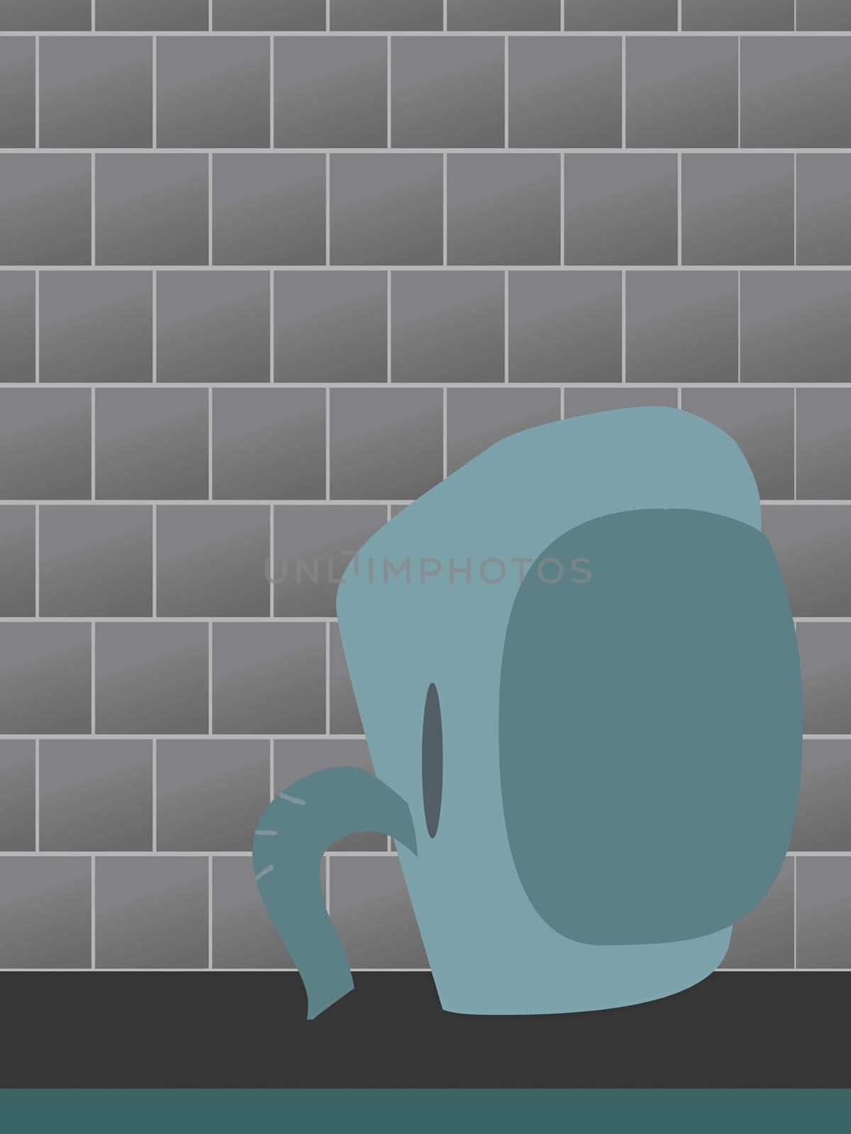 Elephant in front of a brick wall