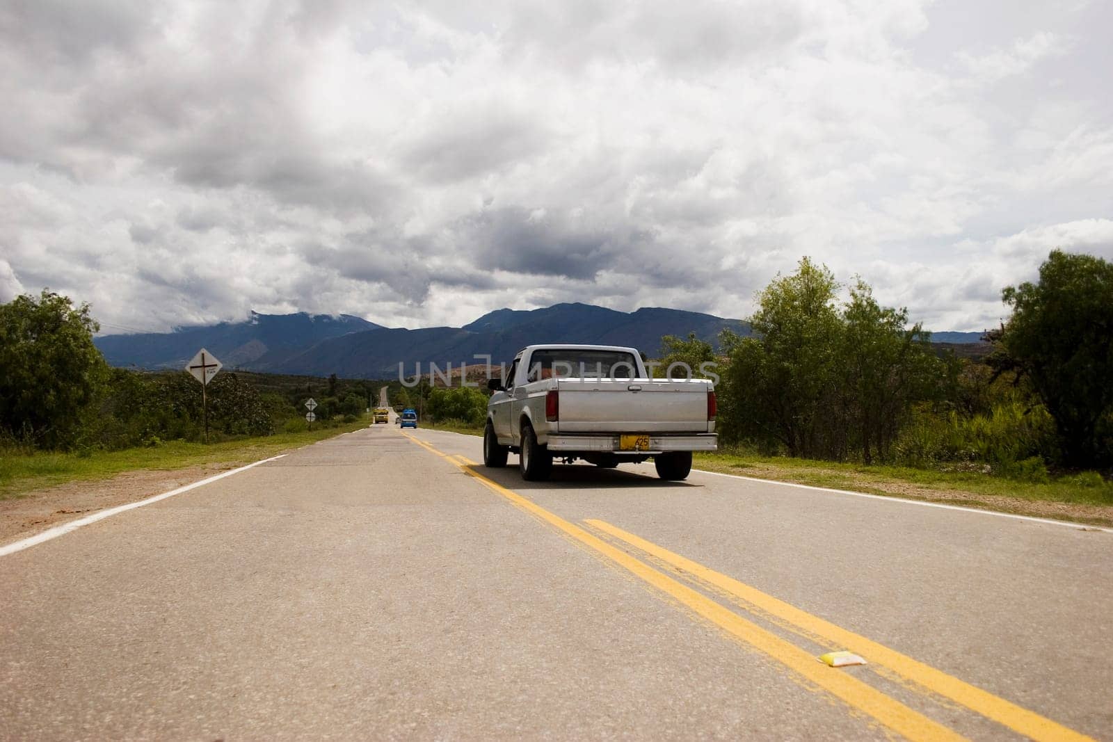 Pick_up truck on the road
