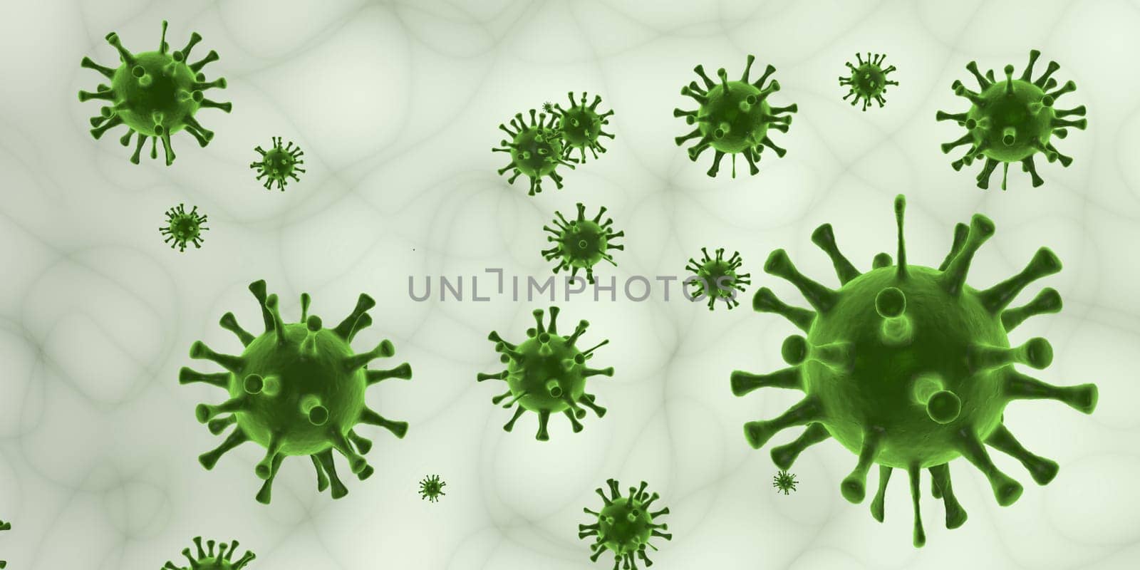 Virus Background as a Science Creative Concept Art