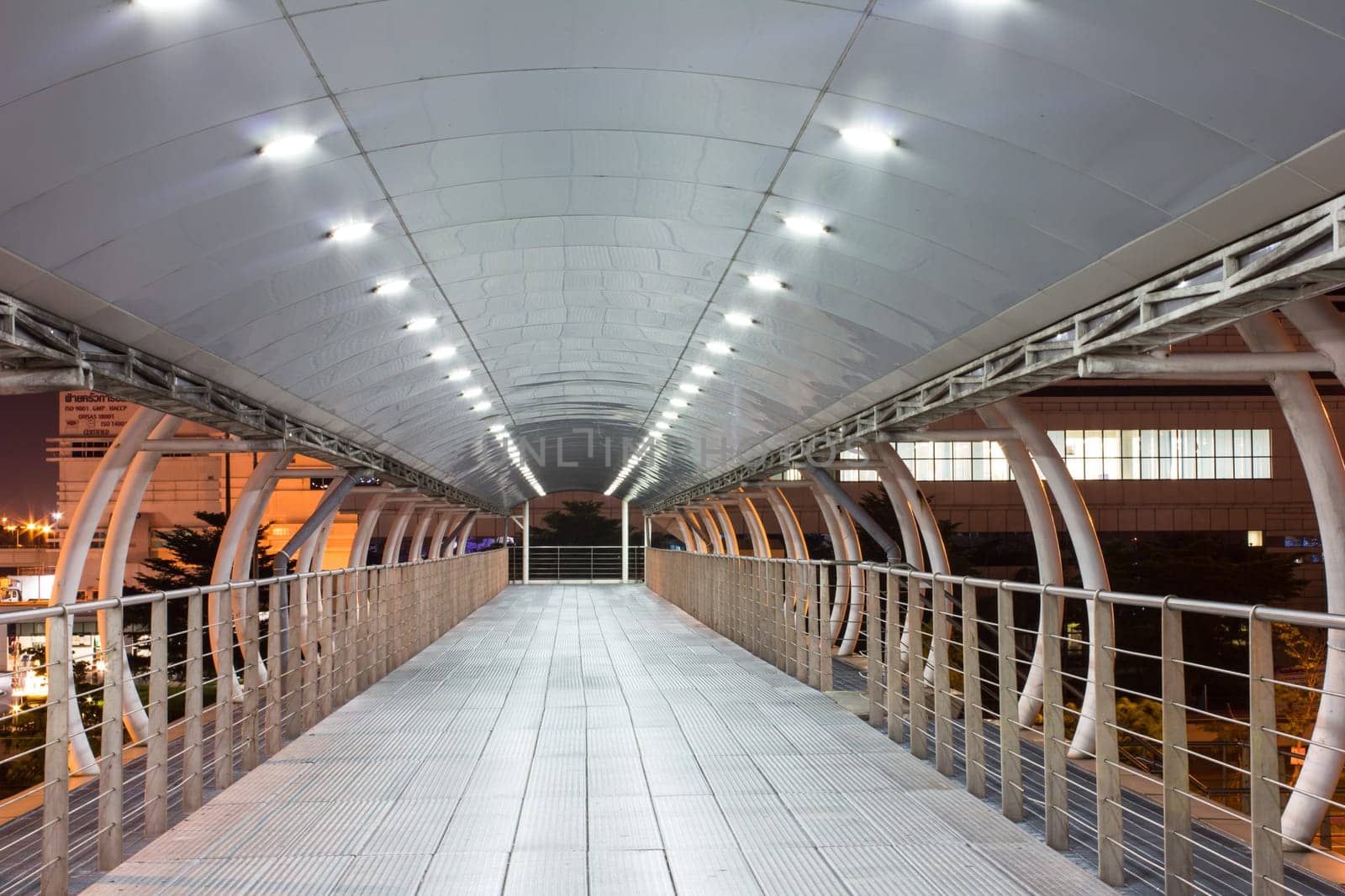 modern Overpass at Night