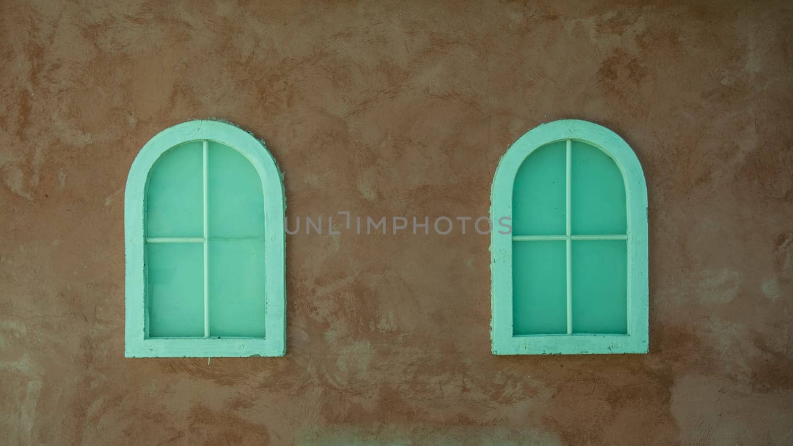 Vintage window on nice color cement wall can be used for background