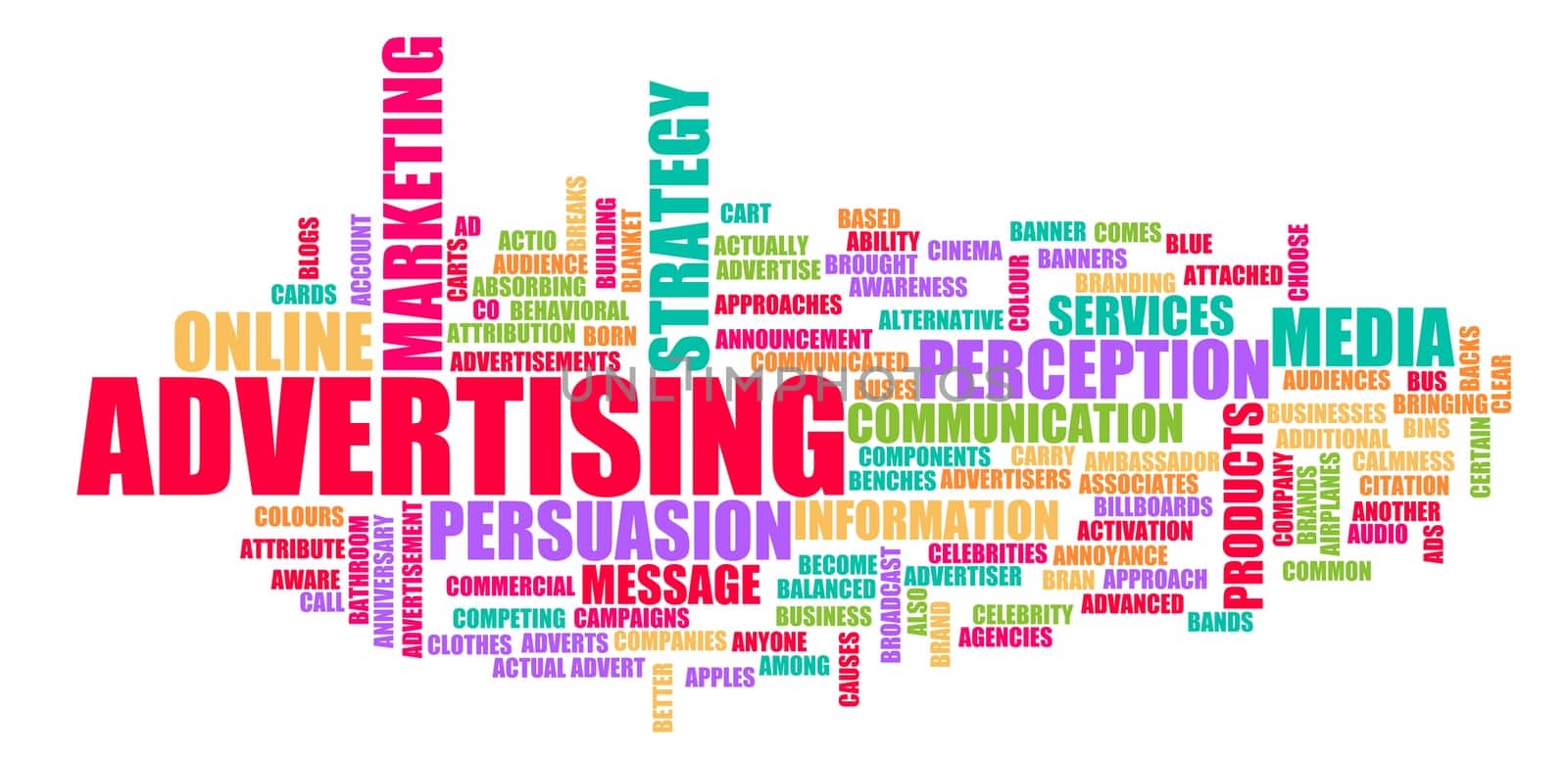 Advertising as a Business Concept Colorful Banner Background