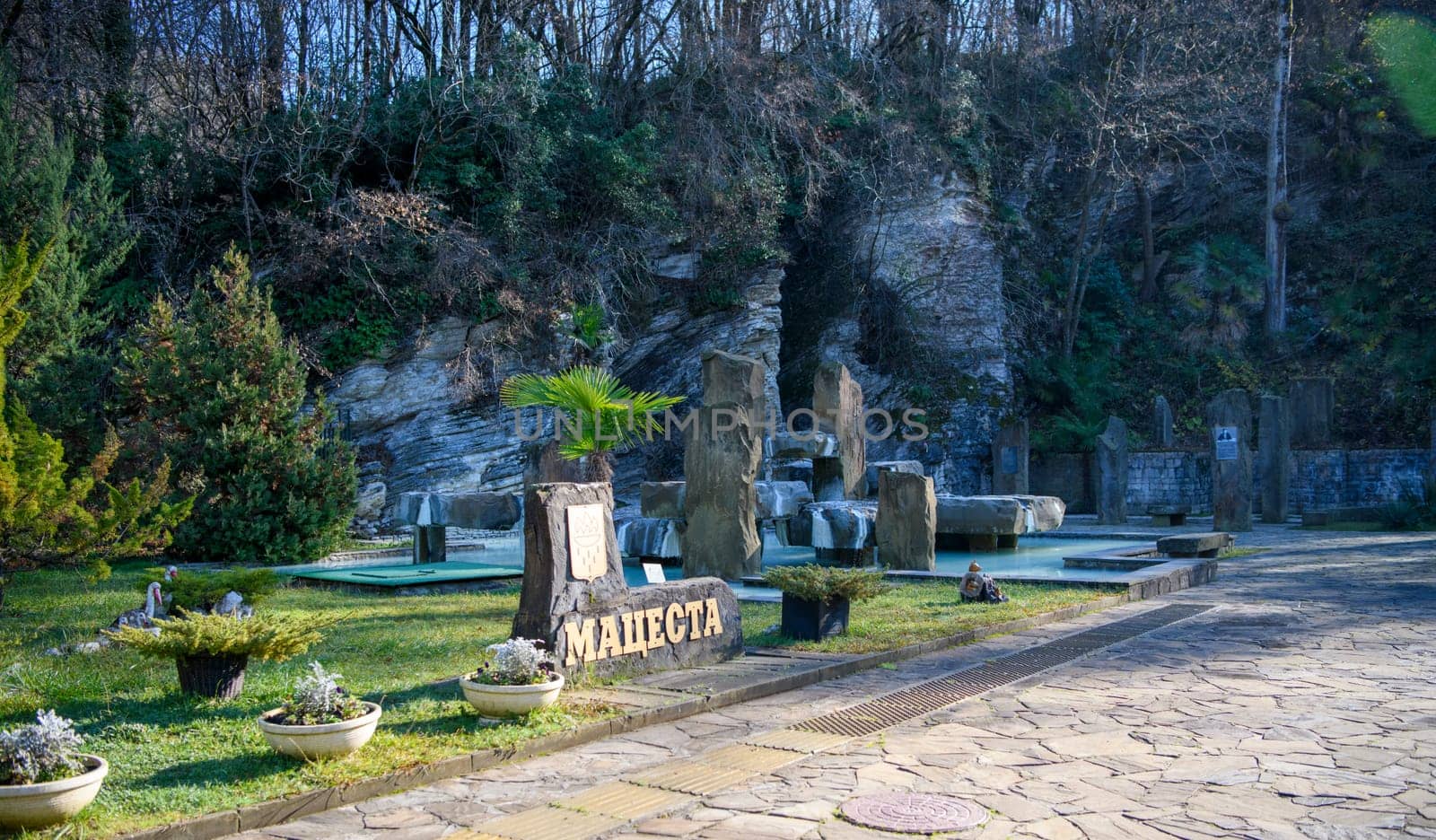 Sochi  Russia - January 02  2021: Balneological resort "Matsesta"""