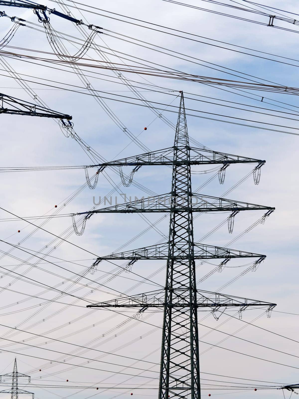 power poles naer a substation