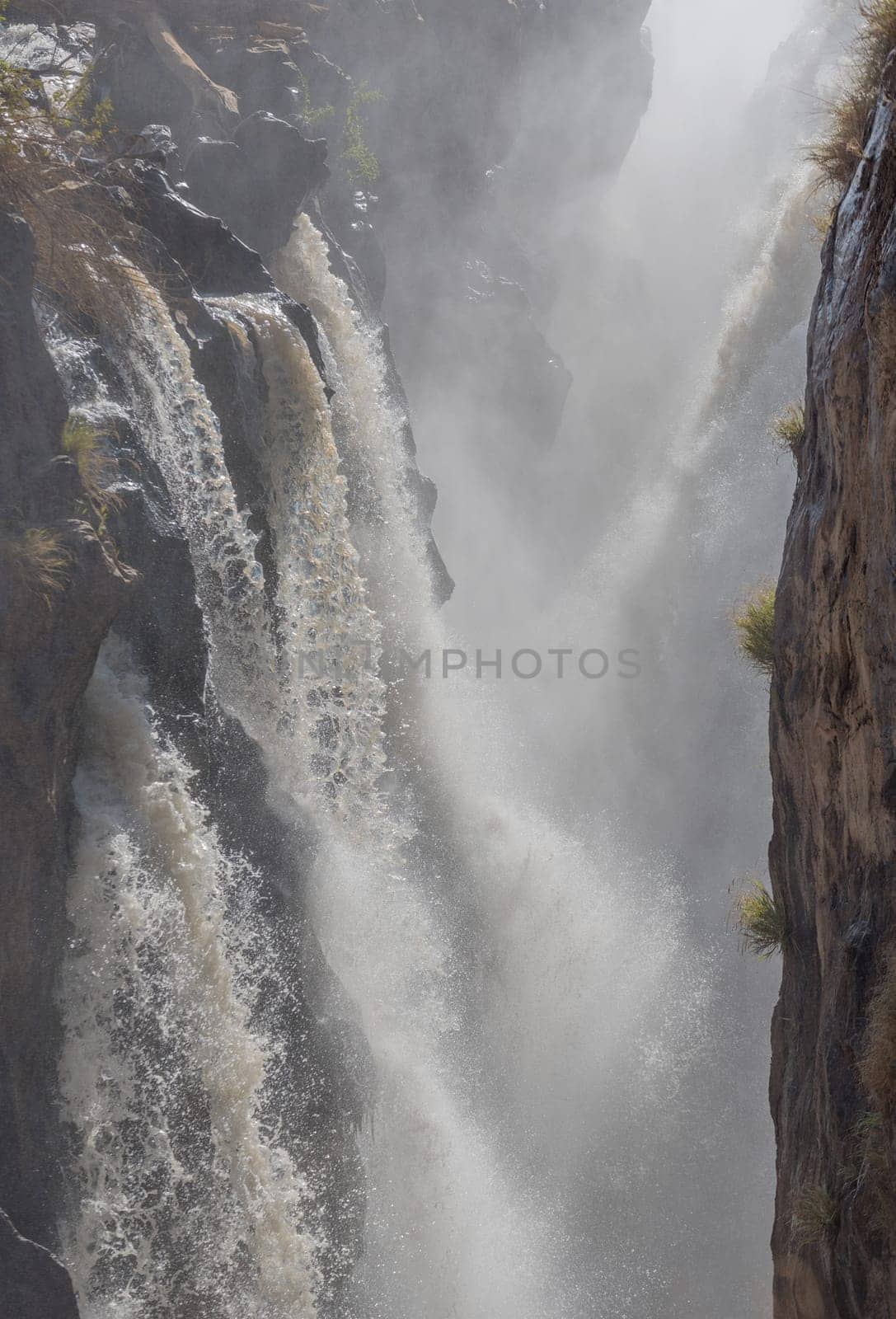 The Epupa Falls of the Kunene River in Namibia