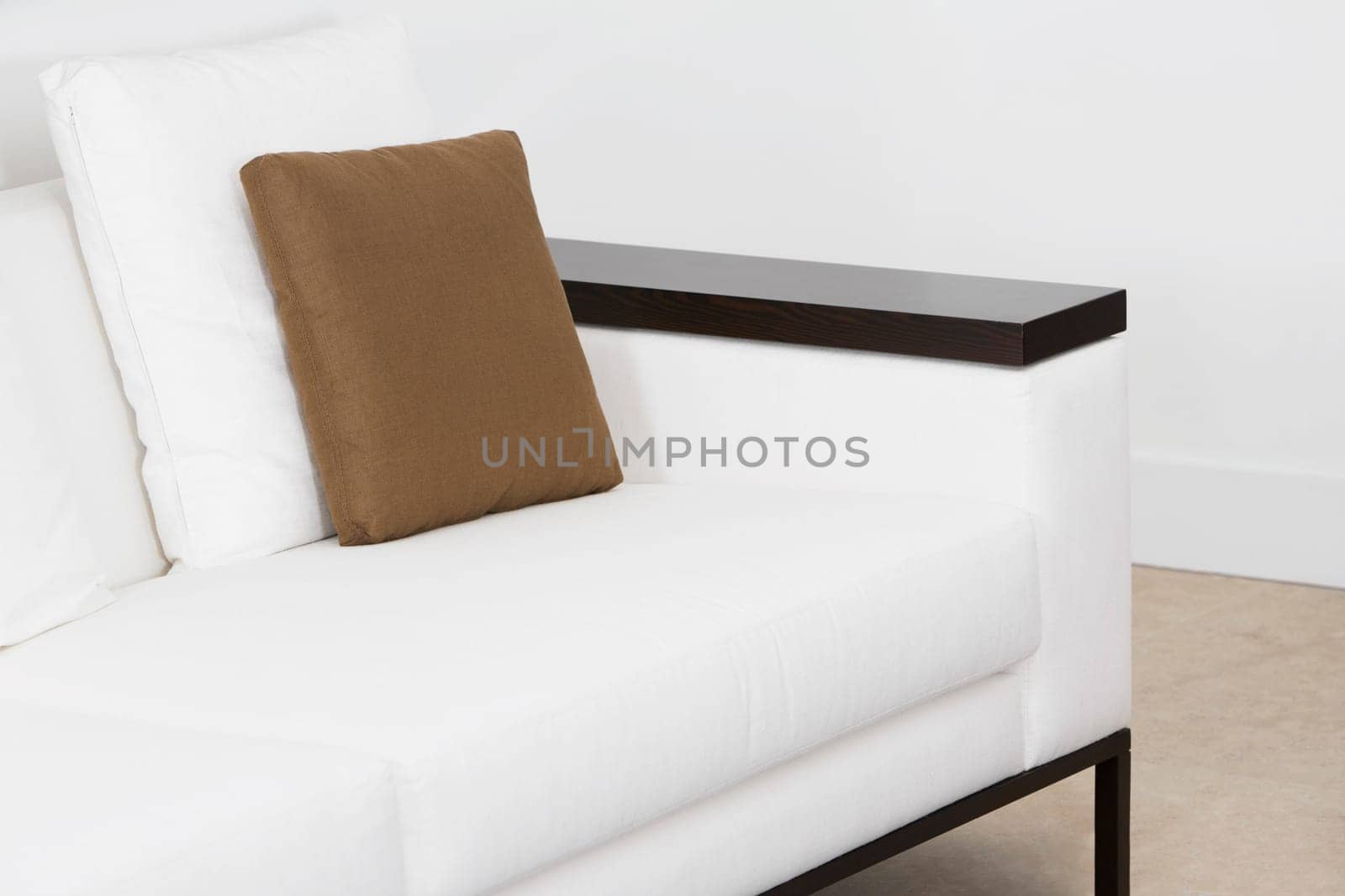 Cushions on a couch in a living room