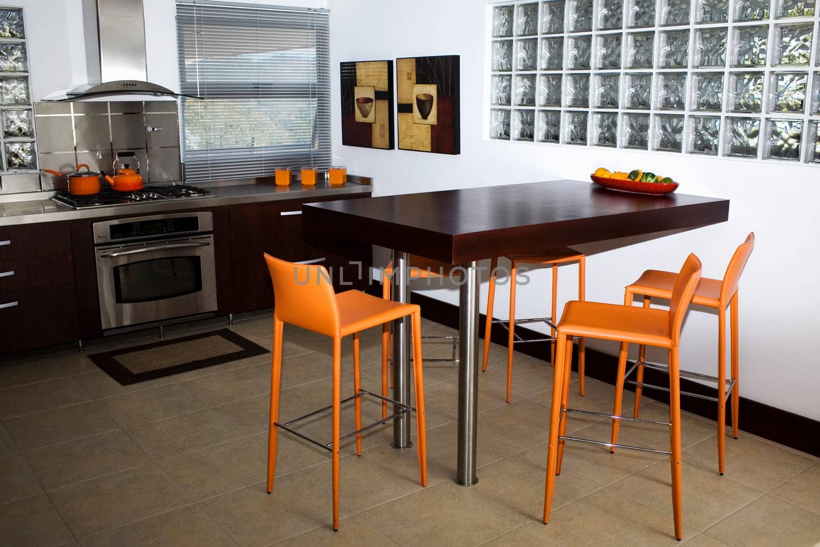 Interiors of a domestic kitchen