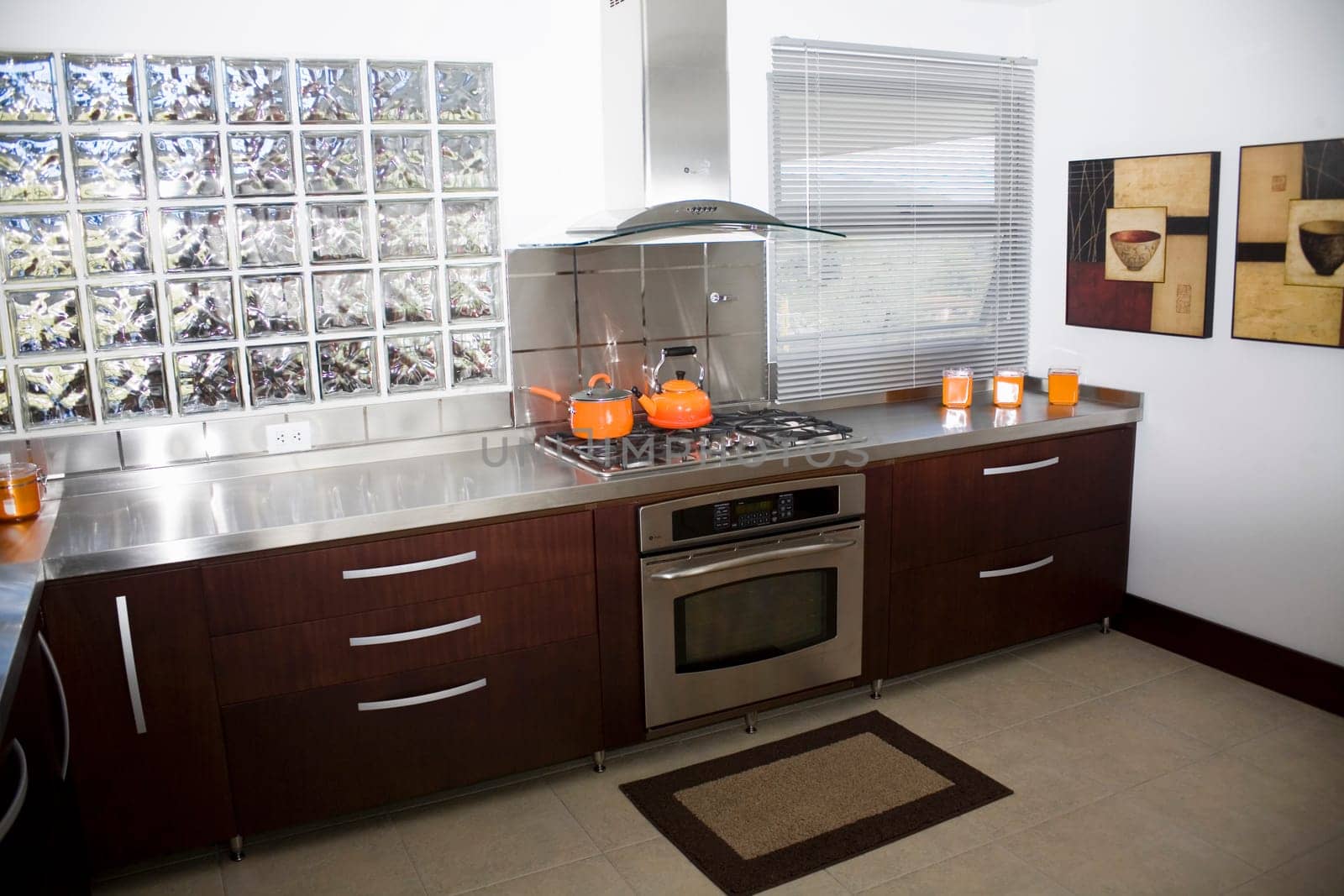 Interiors of a domestic kitchen