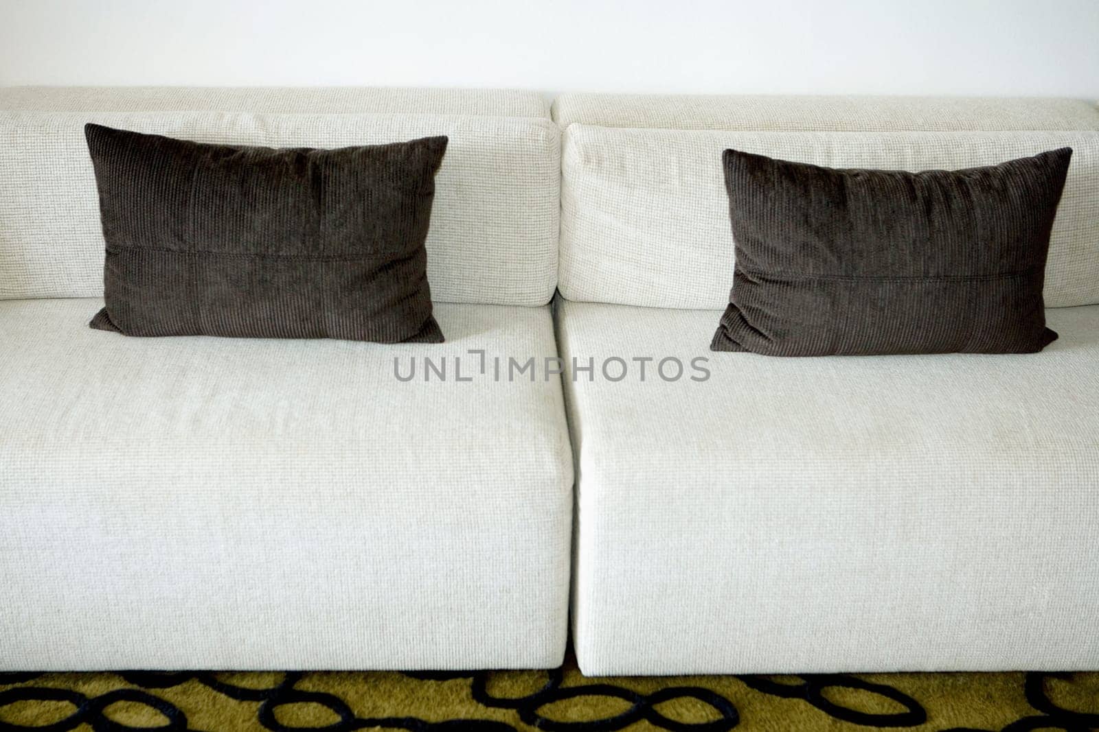 Close-up of cushions on a couch