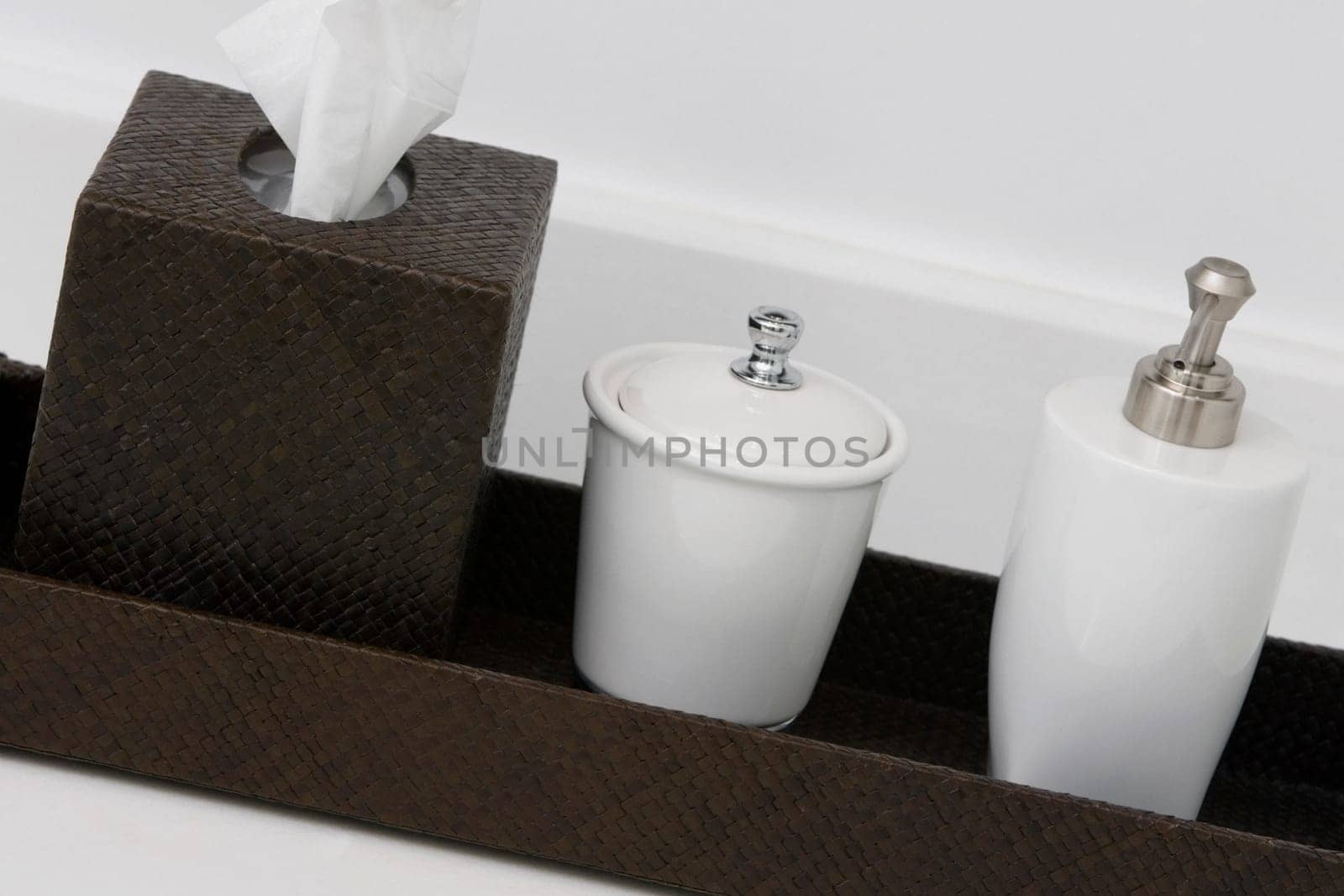 Close_up of toiletries in the bathroom