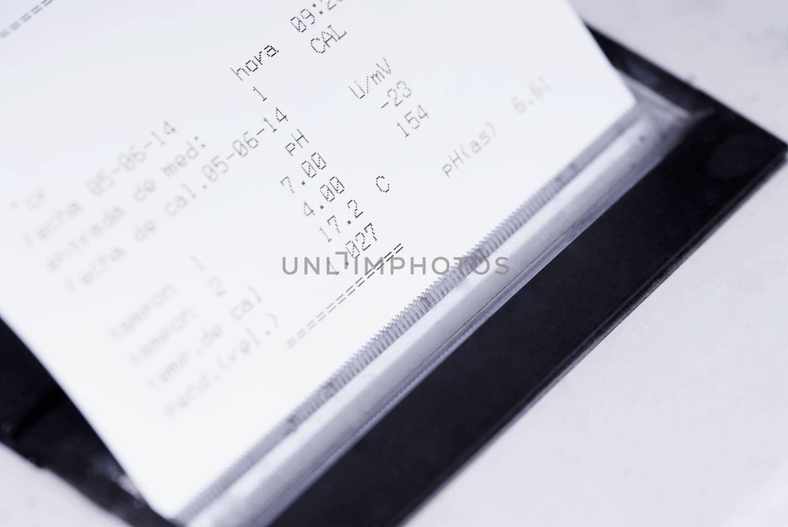 Close-up of a report