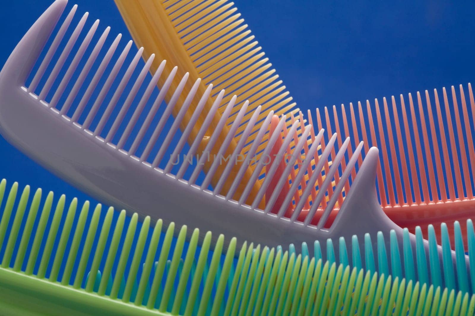 Close-up of various combs