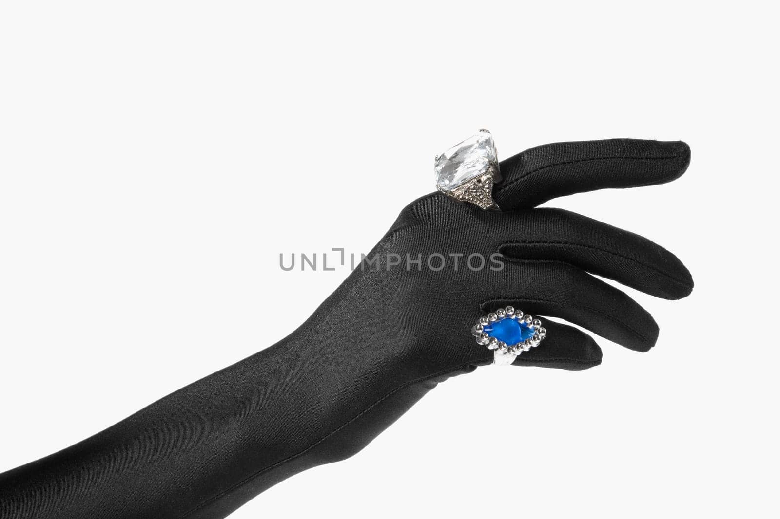 Close-up of a personŽs hand with two rings