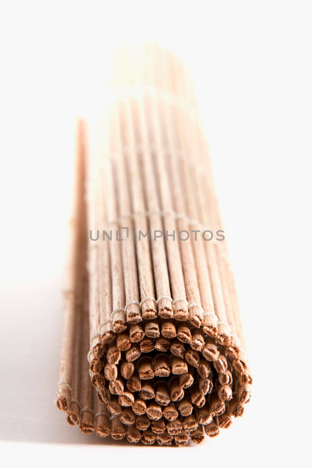 Close-up of a wooden folded mat