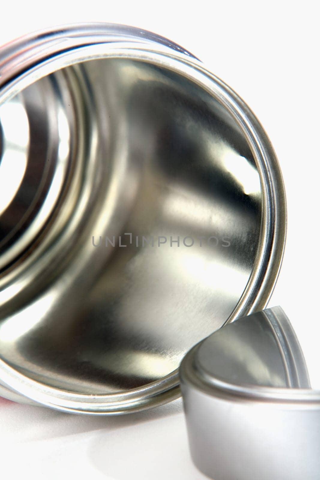 Close-up of a metal container with a lid