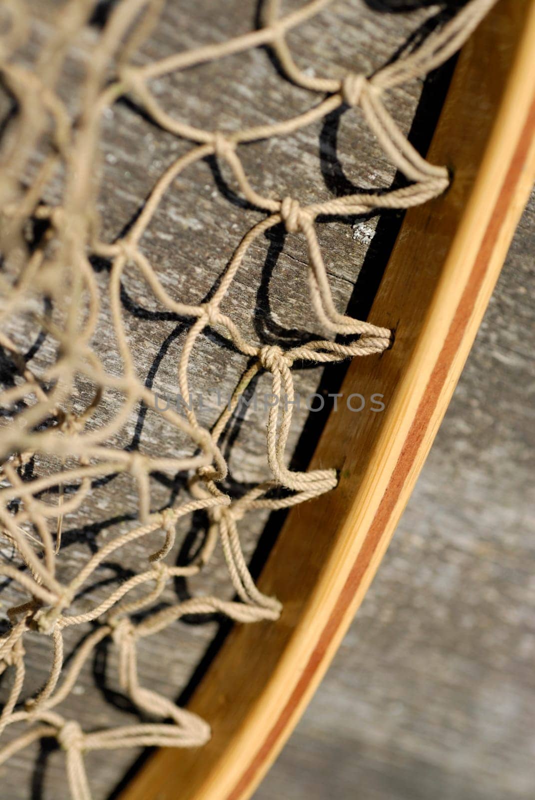 Close-up of a commercial fishing net