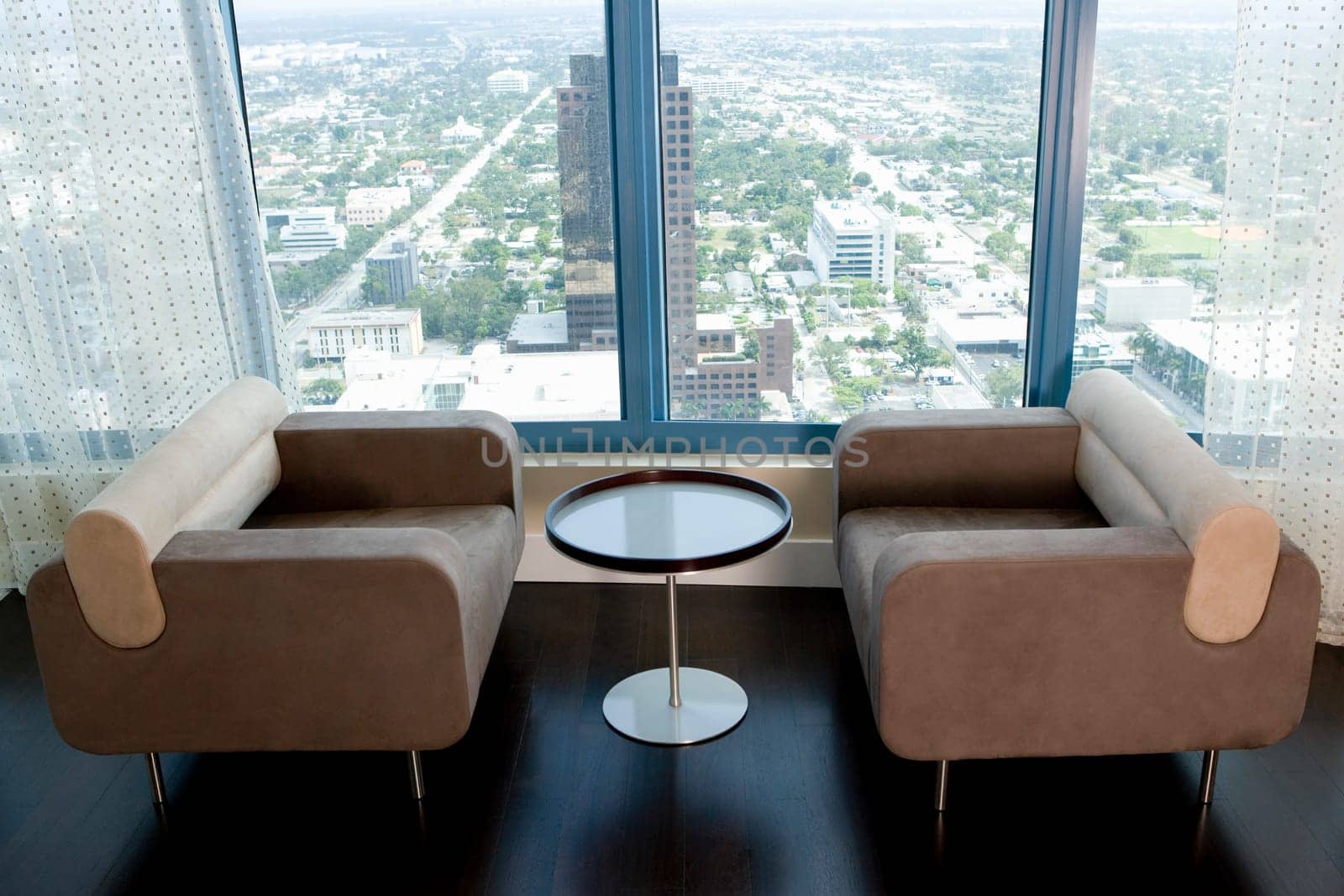 Two armchairs in a hotel