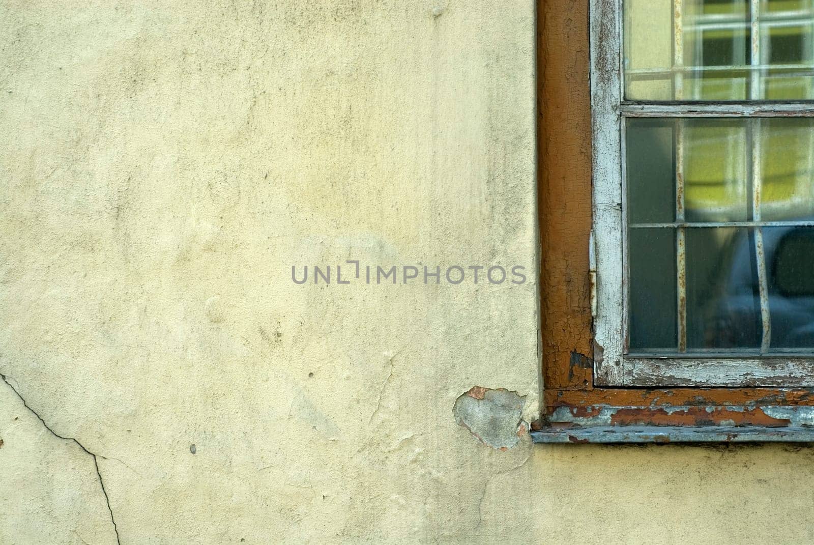 Close-up of an old window