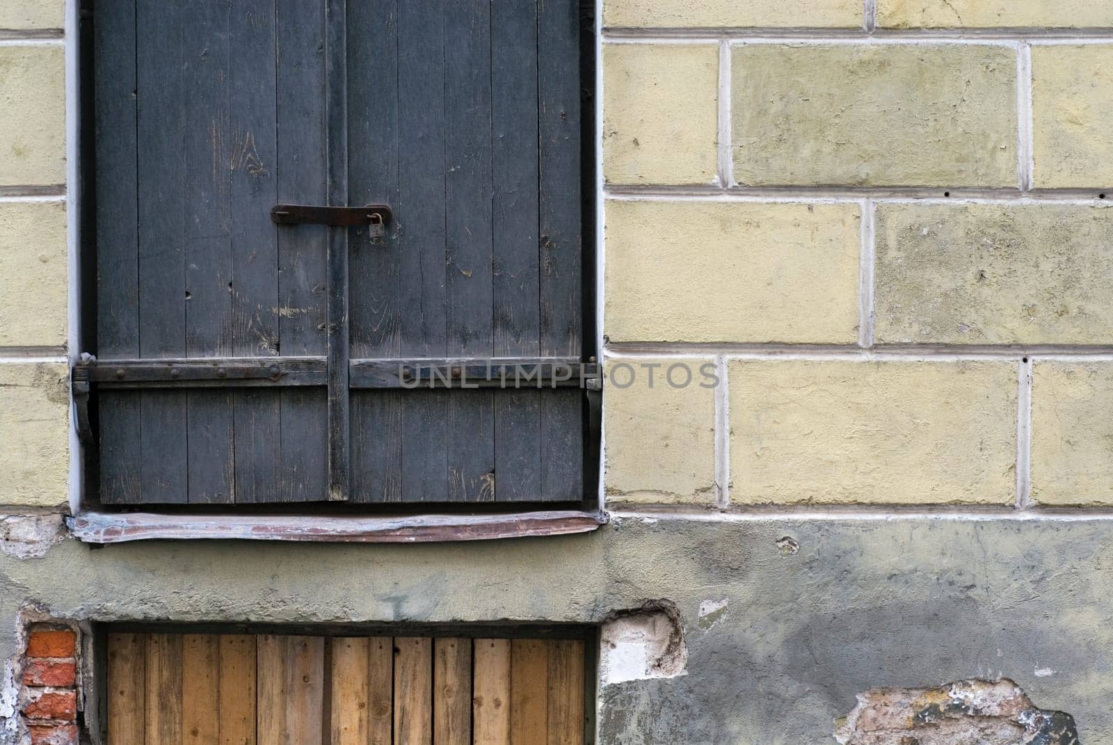 Close-up of a window on a wall