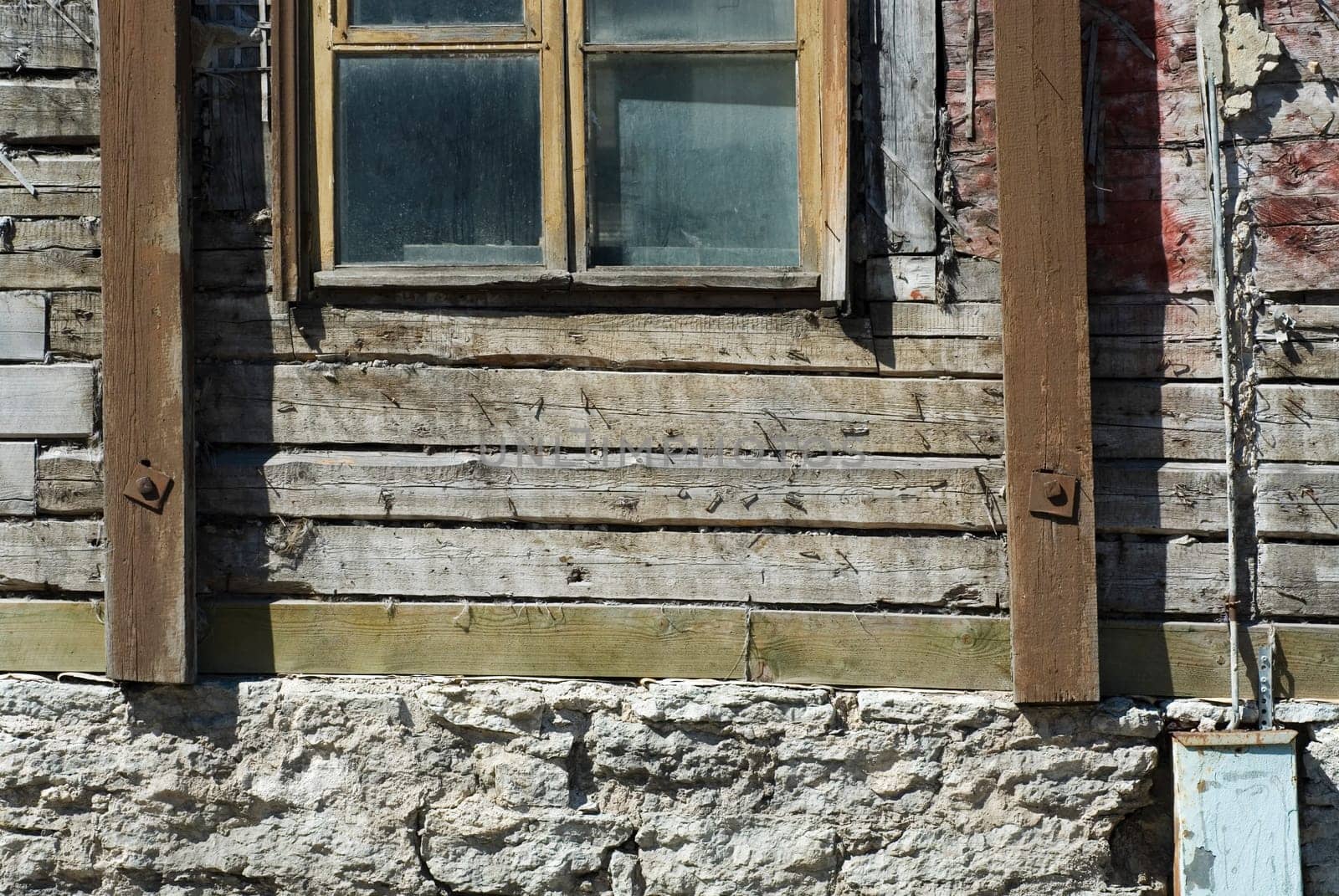Close-up of a window on a wall
