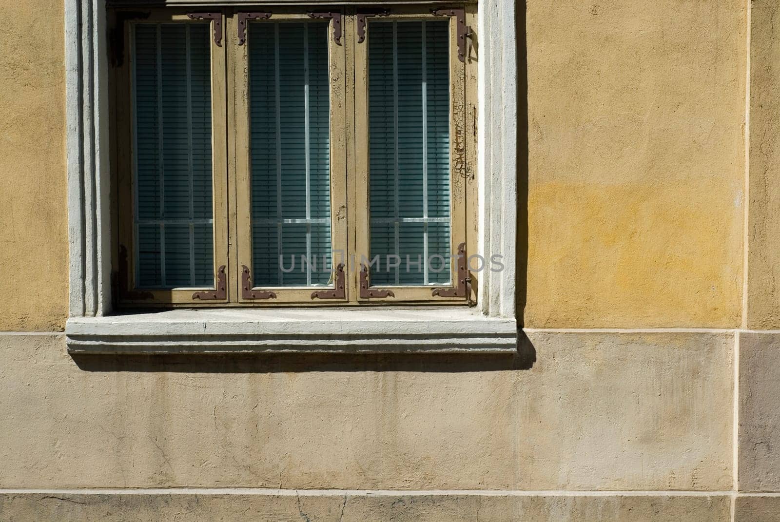 Close-up of a window on a wall