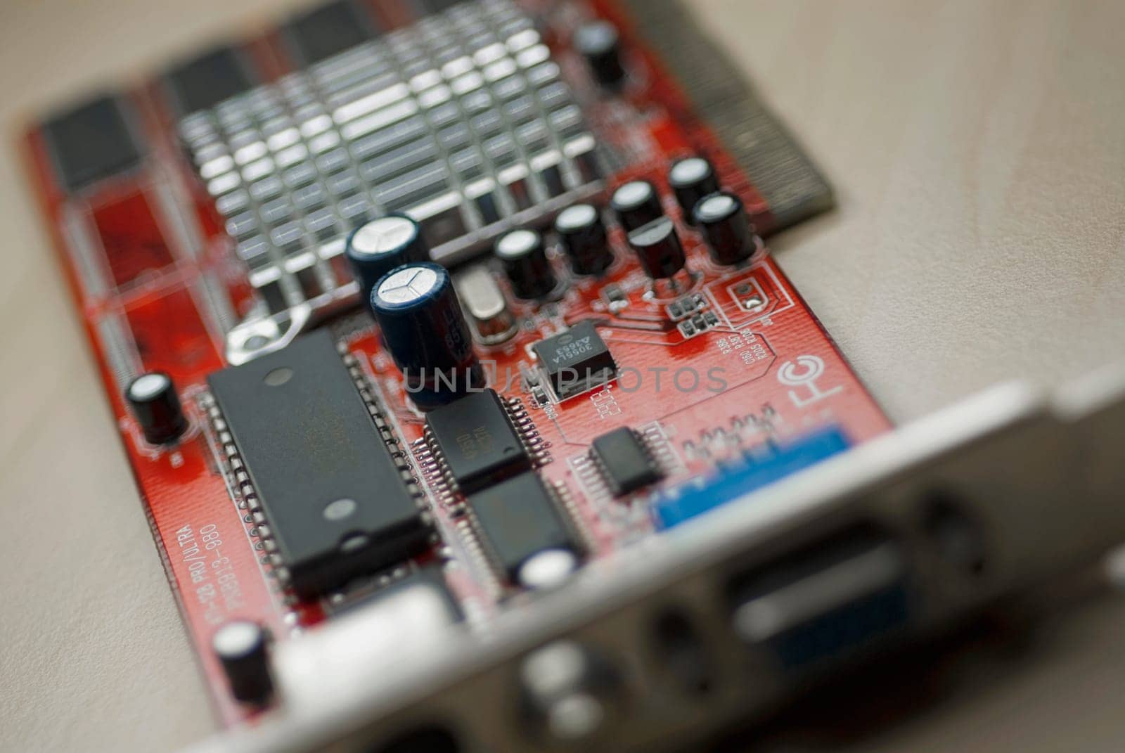 Close_up of a computer graphic card