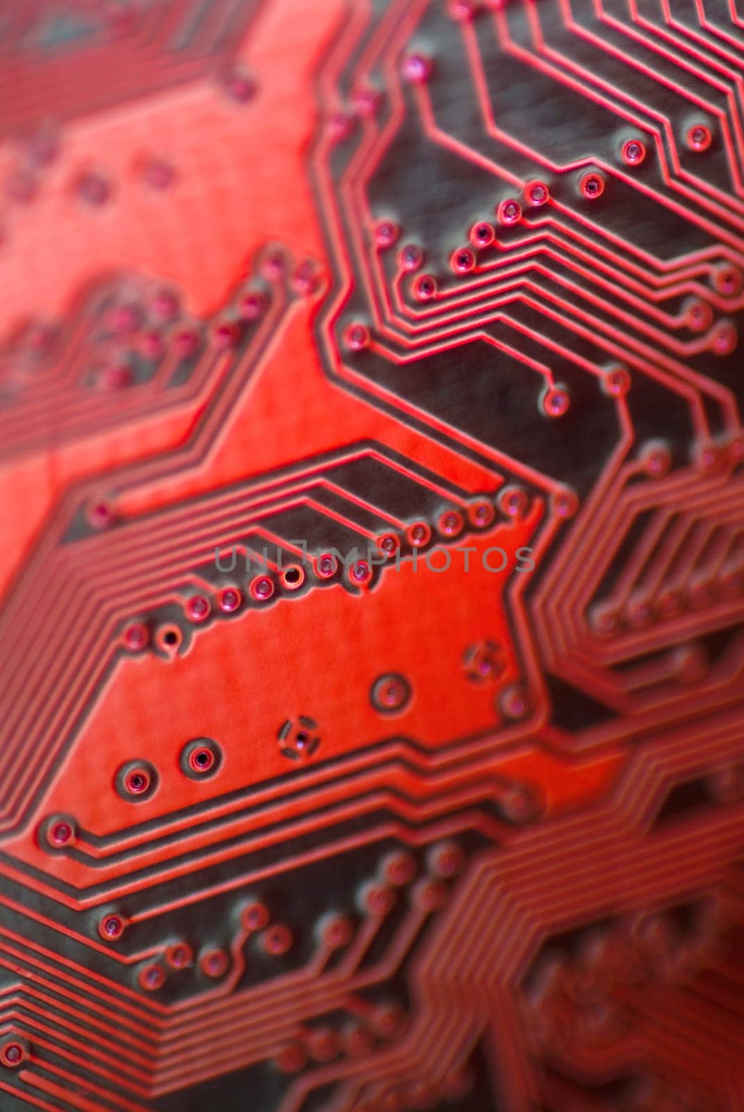 Close_up of a mother board