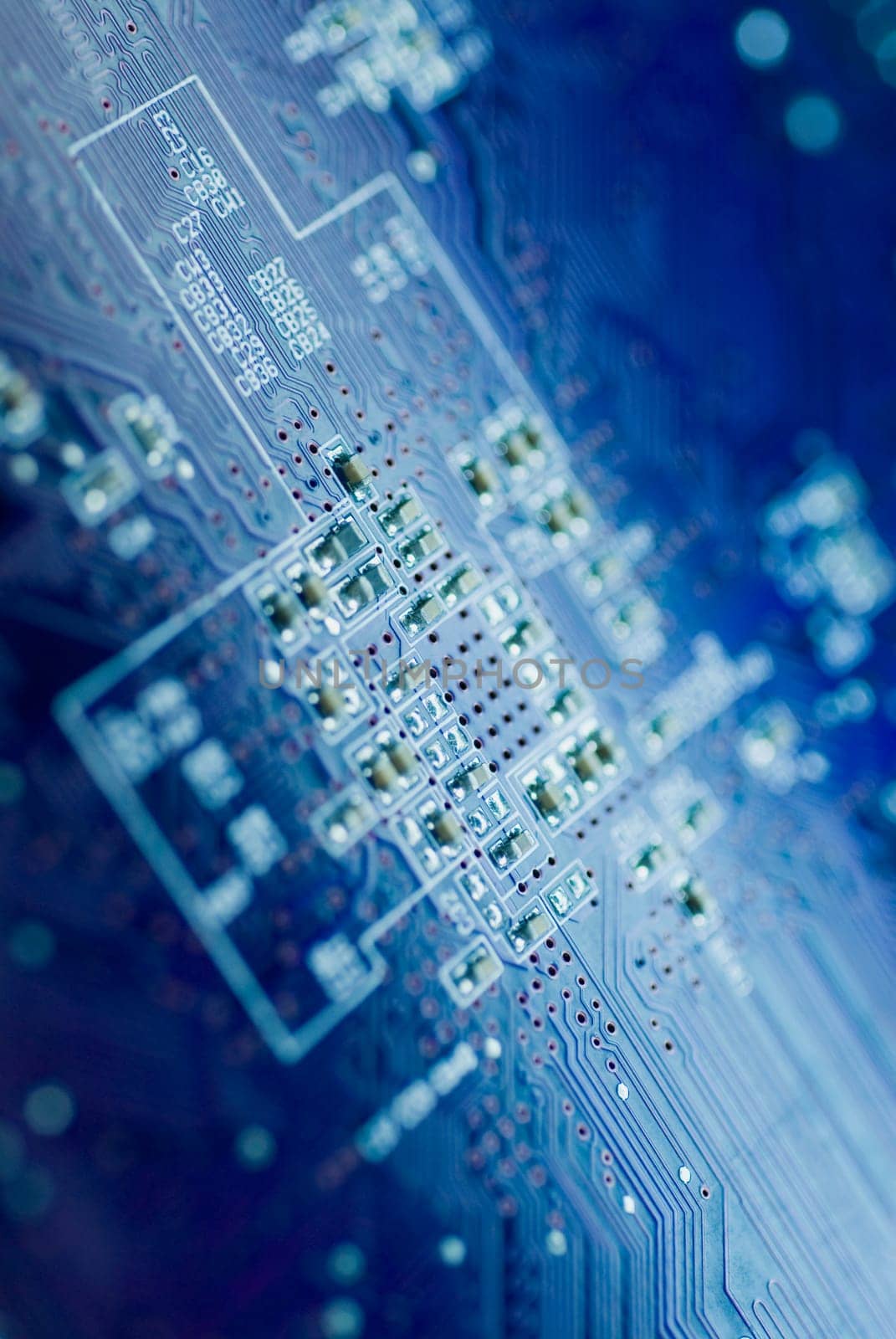 Close_up of a mother board