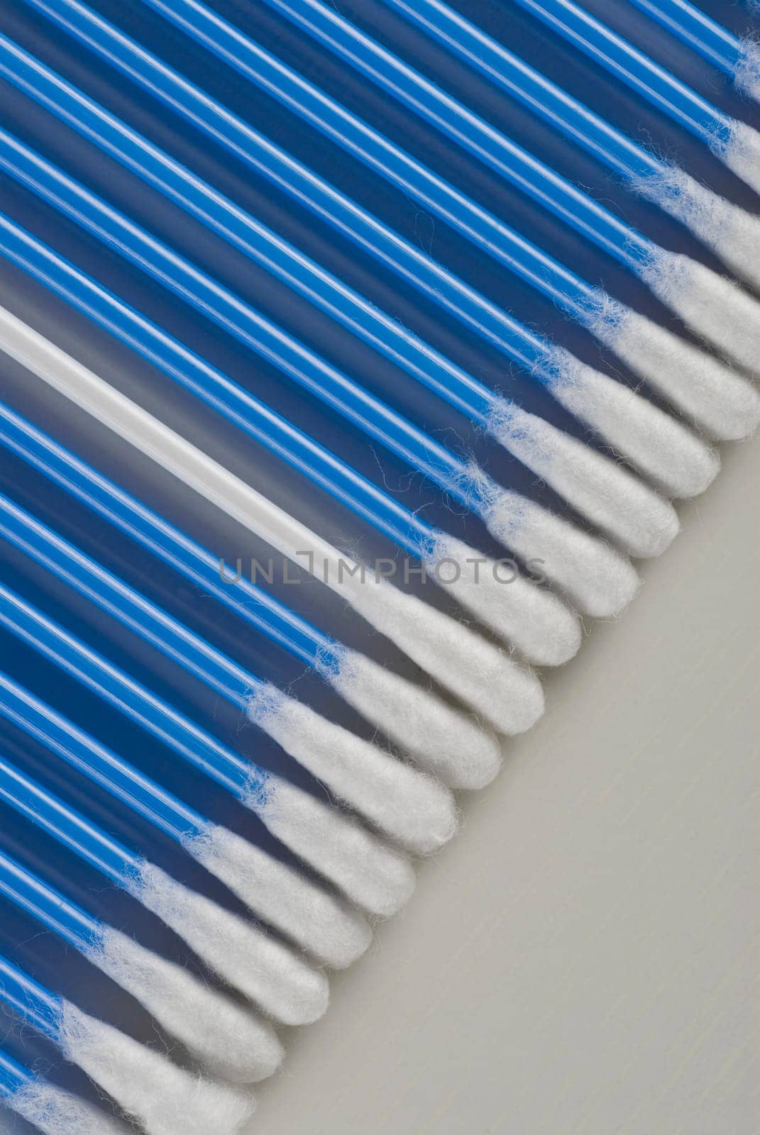 High angle view of cotton swabs