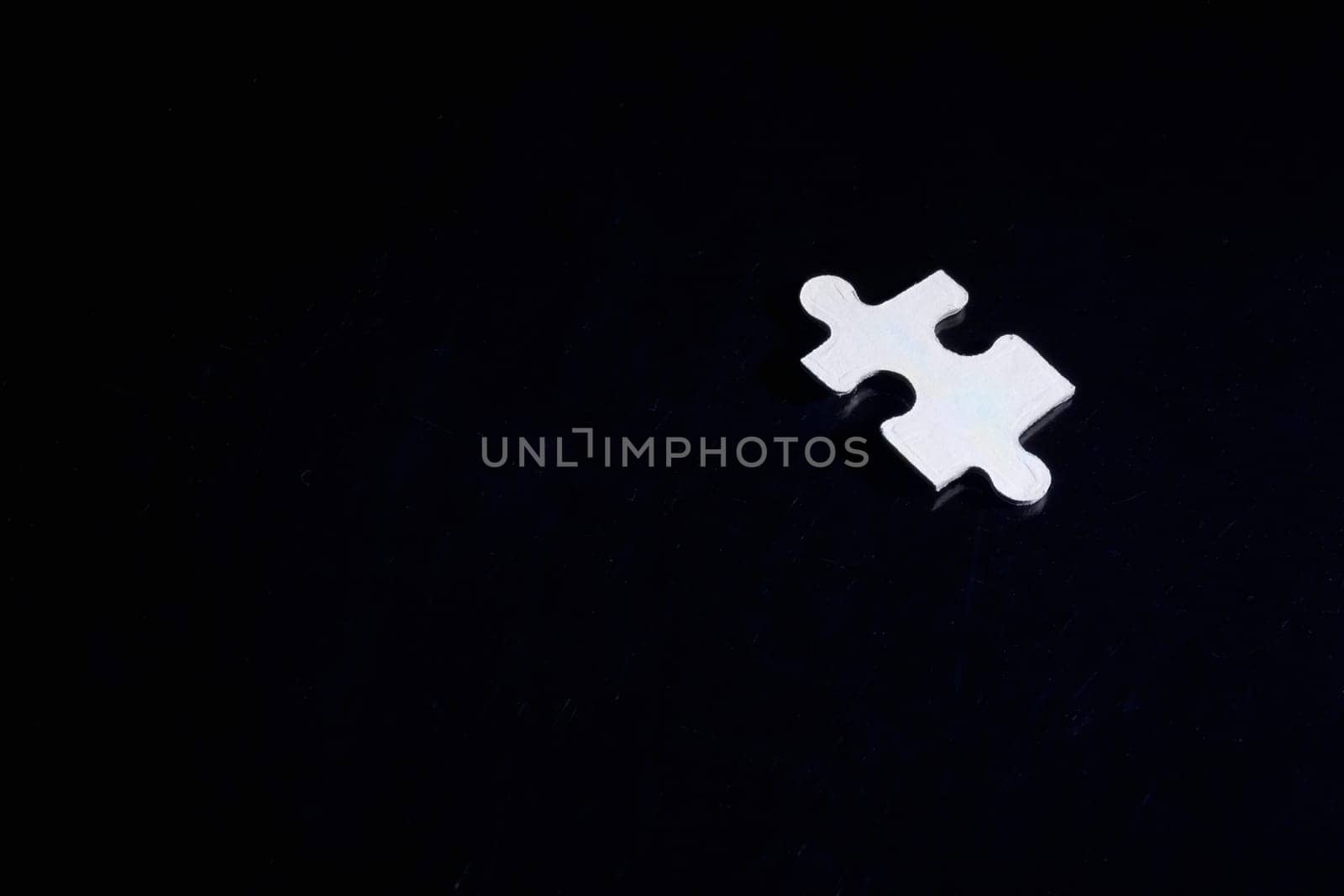 Close-up of a jigsaw piece