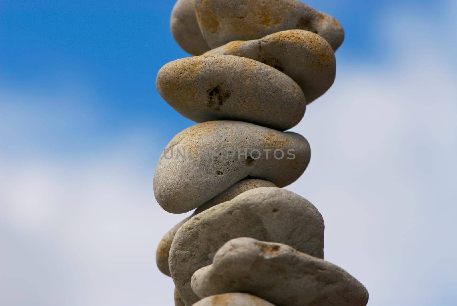 Close_up of a stack of pebbles