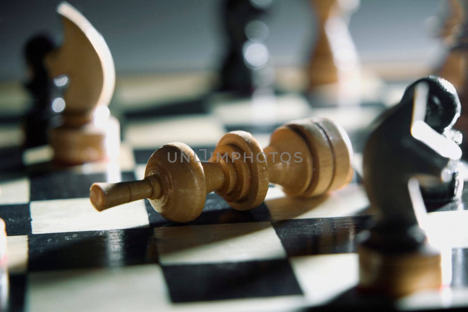 Close-up of chess pieces