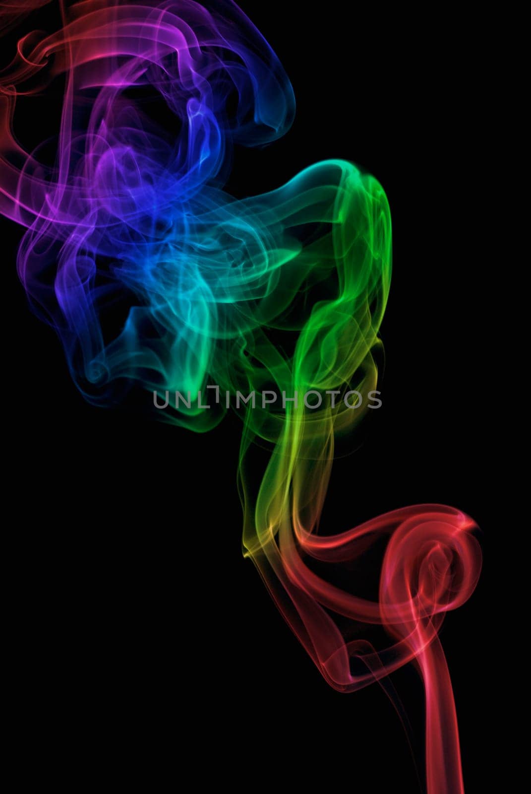 Close_up of multi_colored smoke