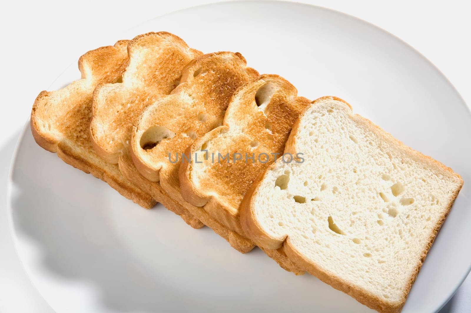 Close-up of toast in a plate