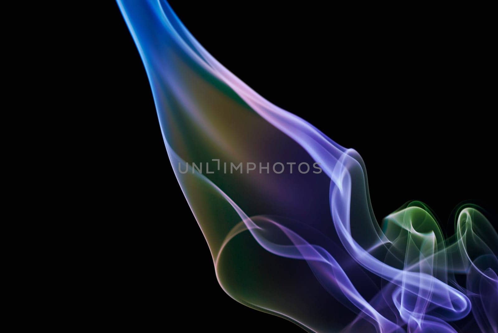 Close_up of multi_colored smoke