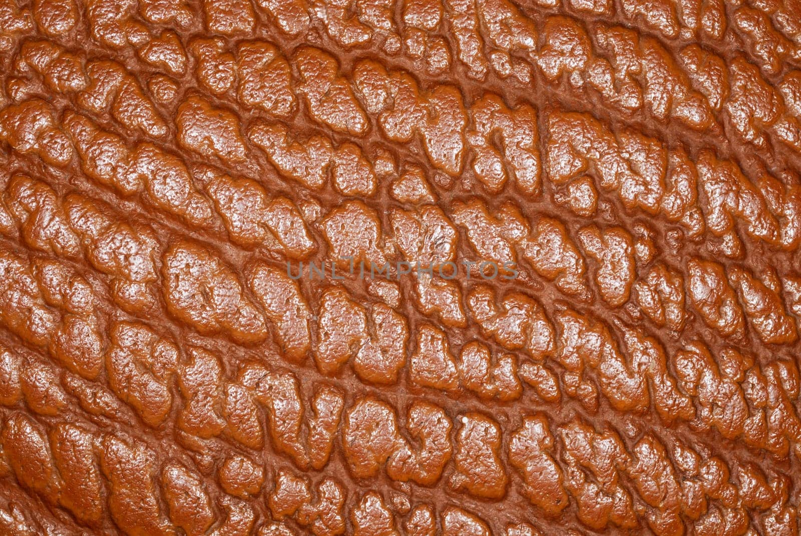 Close-up of a rough leather surface
