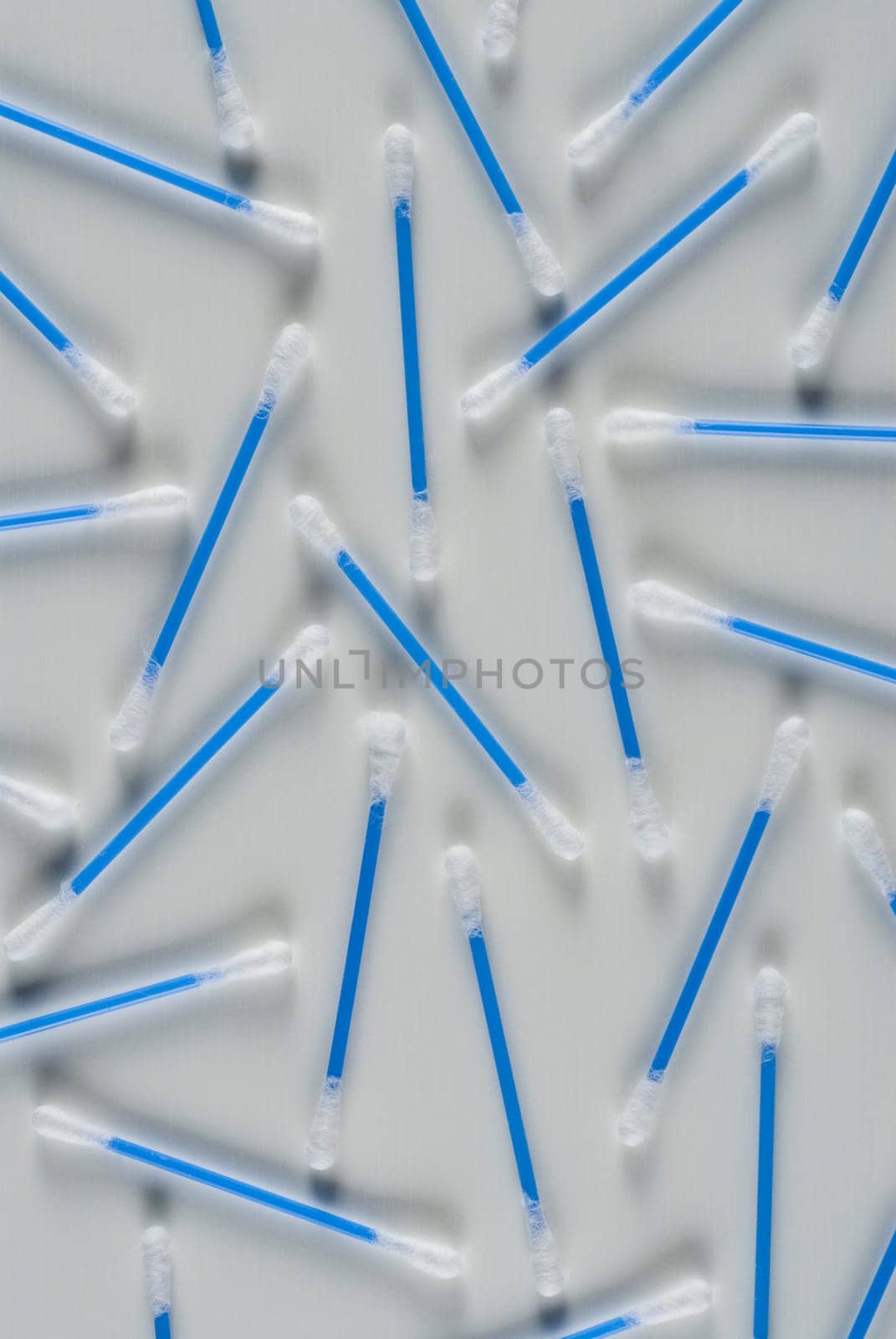 High angle view of cotton swabs