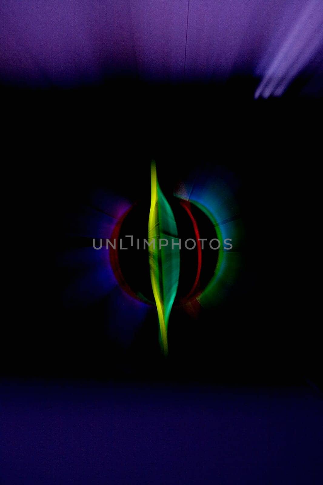 Colored light forming a circle