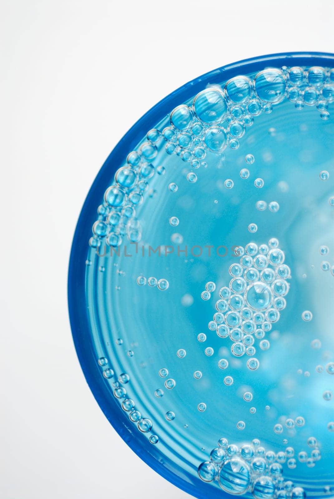 High angle view of a glass of soda
