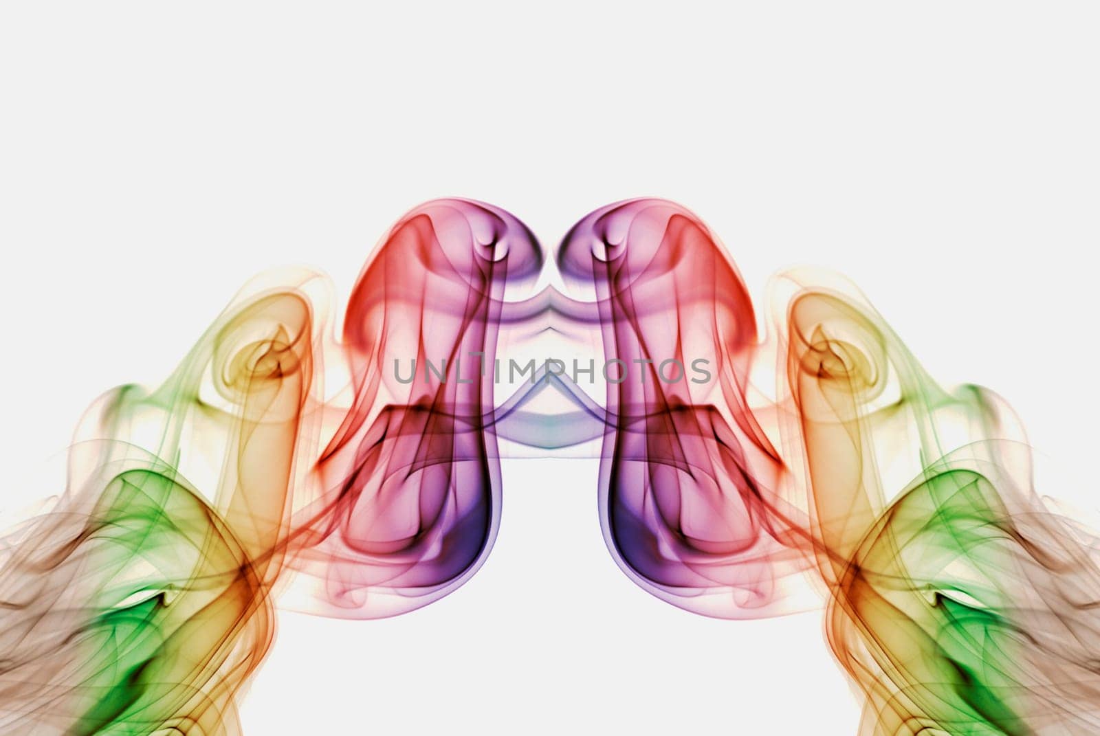 Close_up of multi_colored smoke