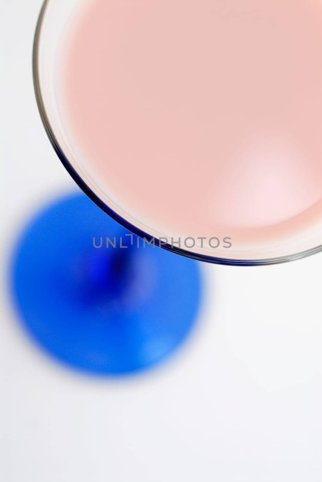 High angle view of milkshake in a glass